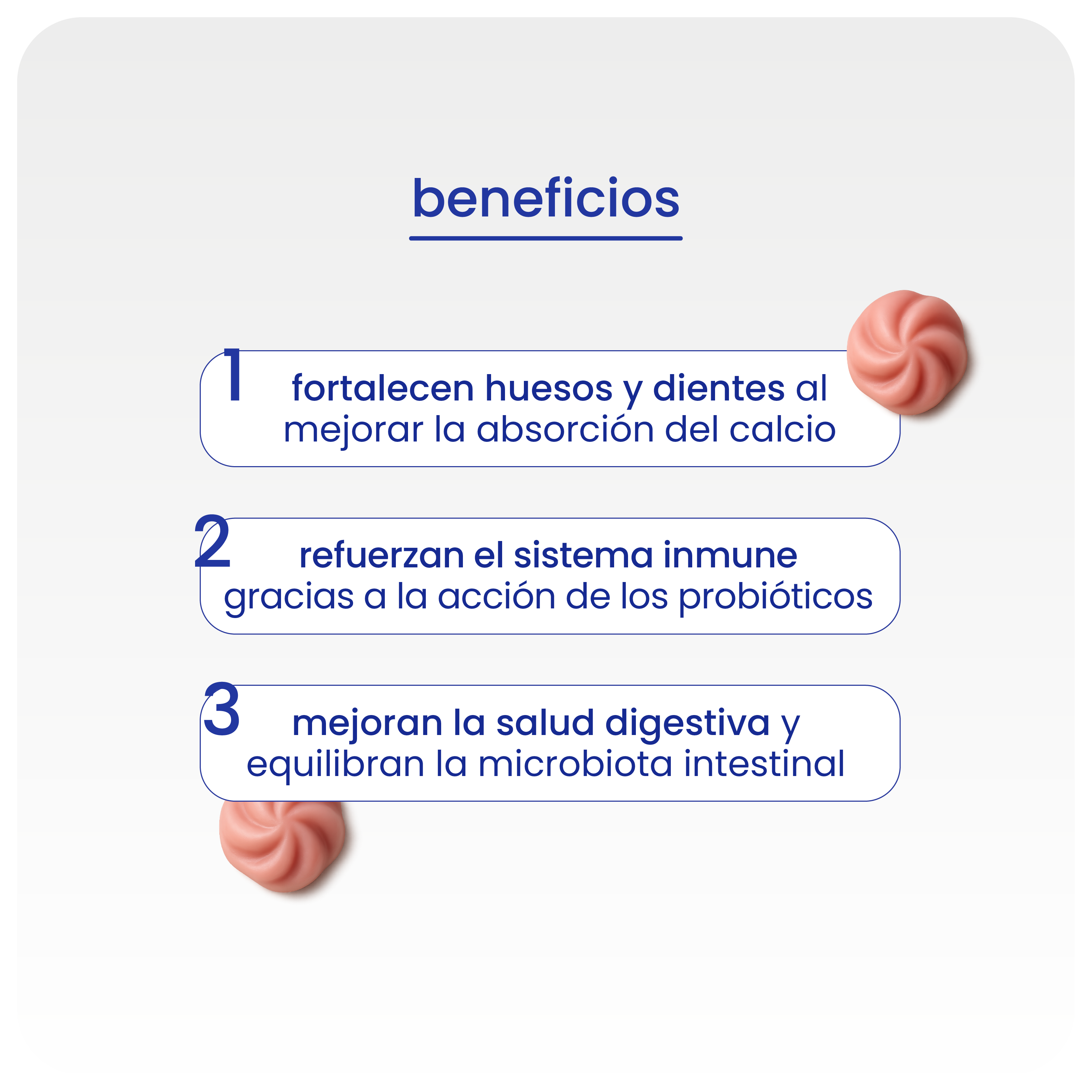 gominolas de calcio con probióticos