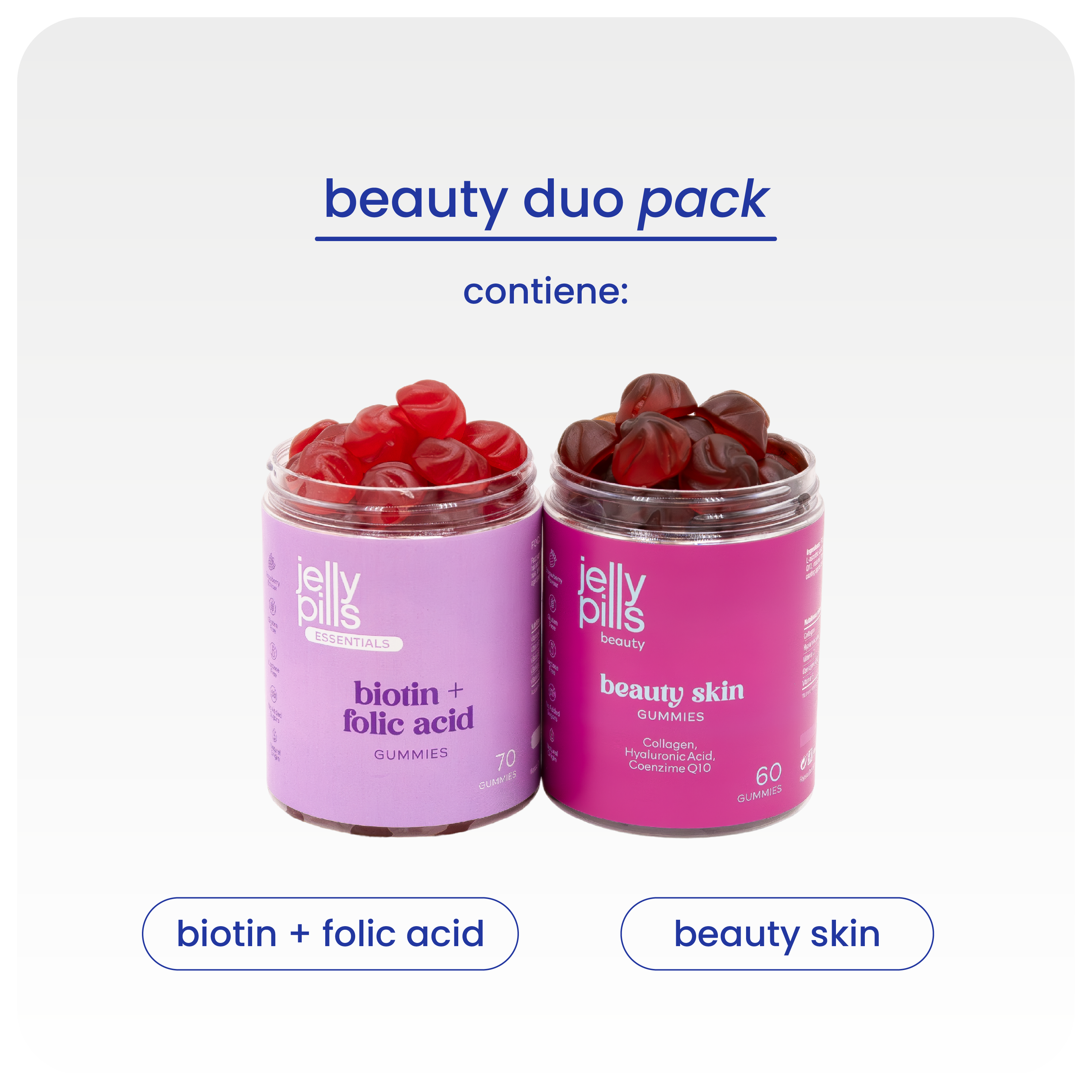 pack para cabello, piel y uñas