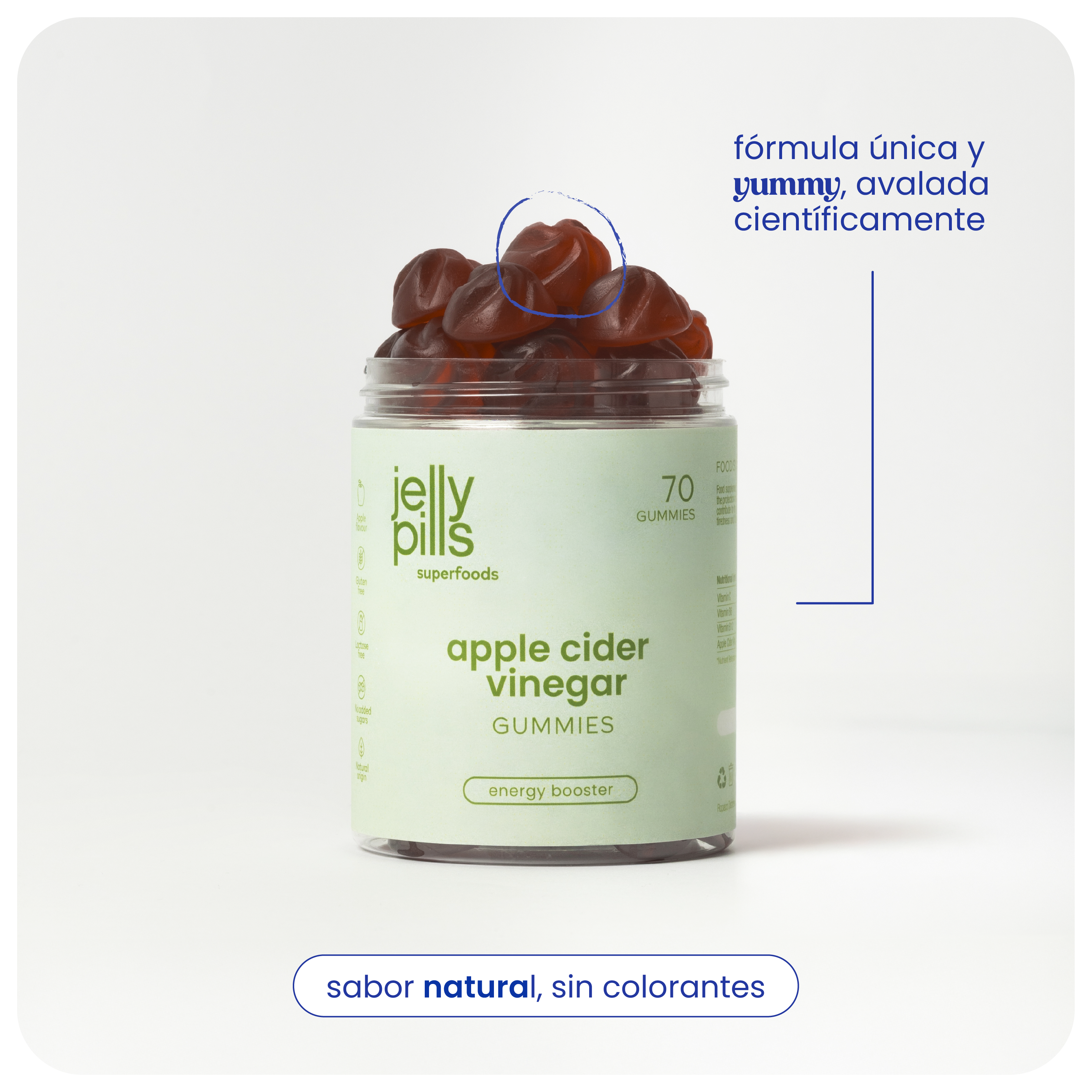 gominolas de vinagre de sidra de manzana