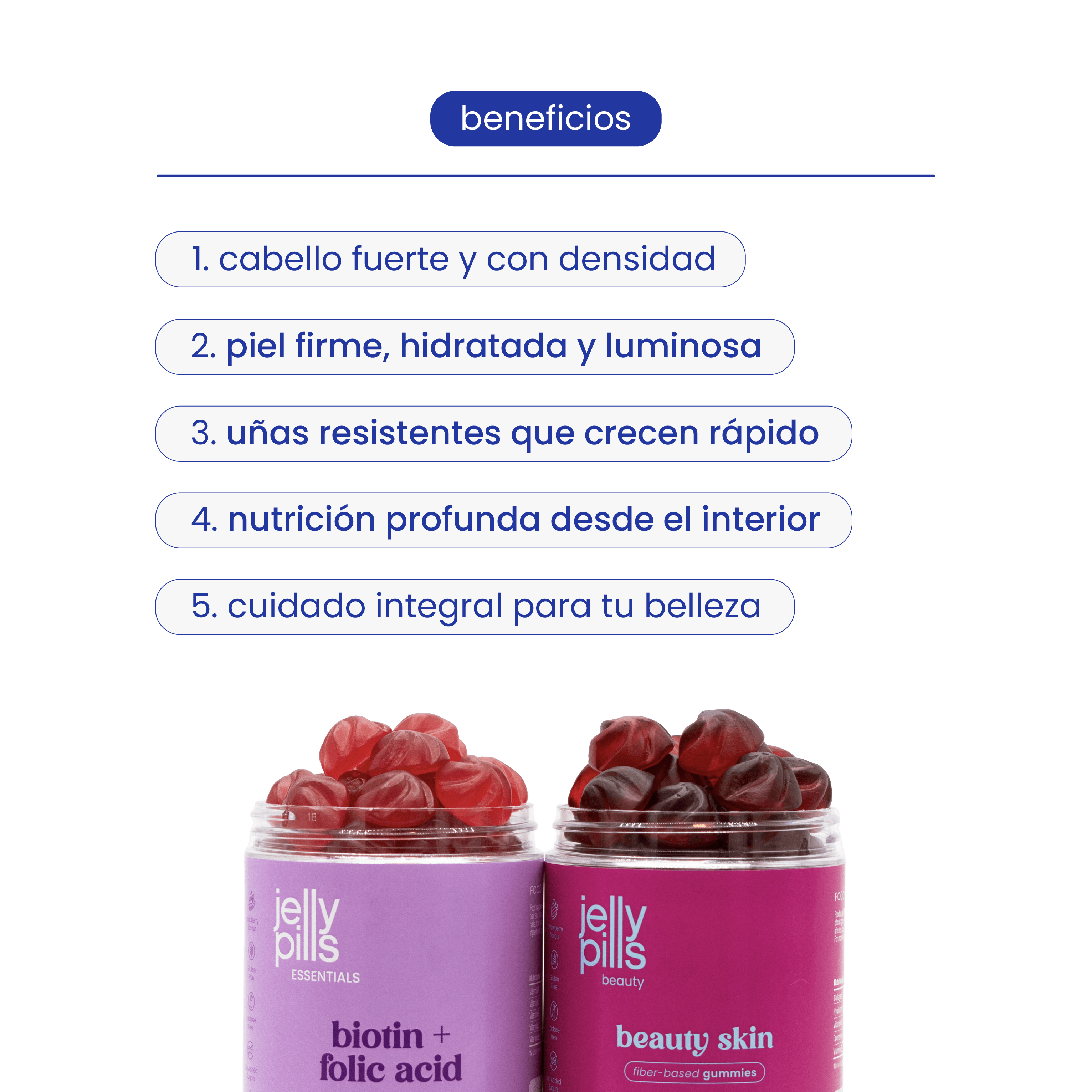 pack para cabello, piel y uñas