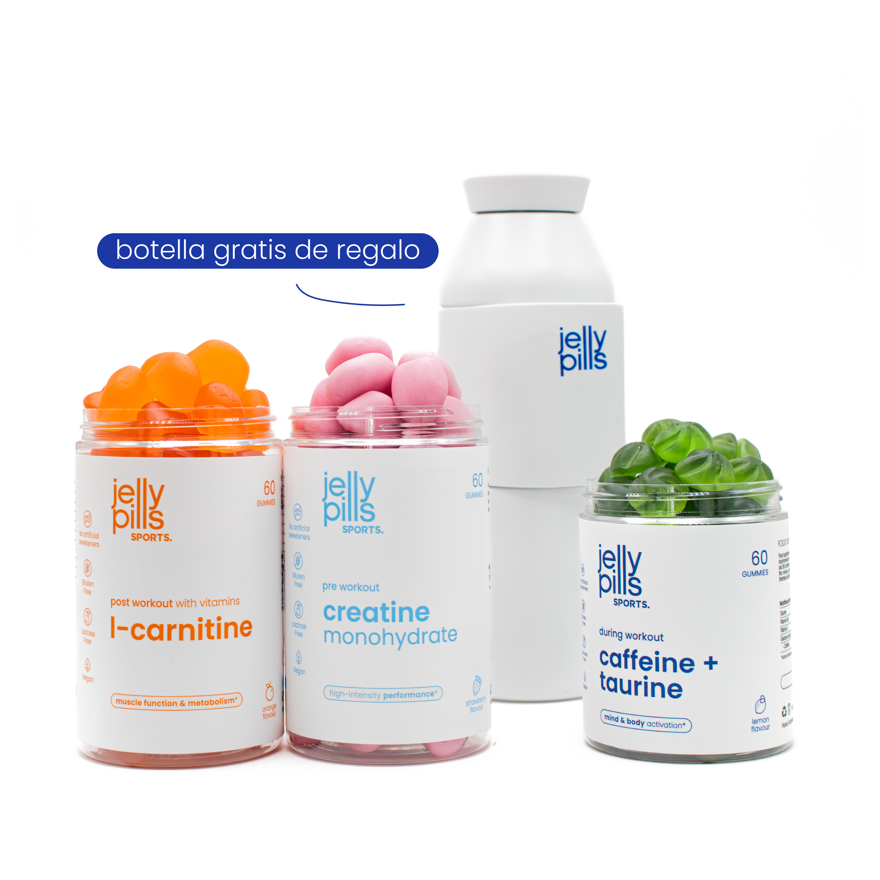 pack exclusivo lanzamiento - suplementación completa + botella