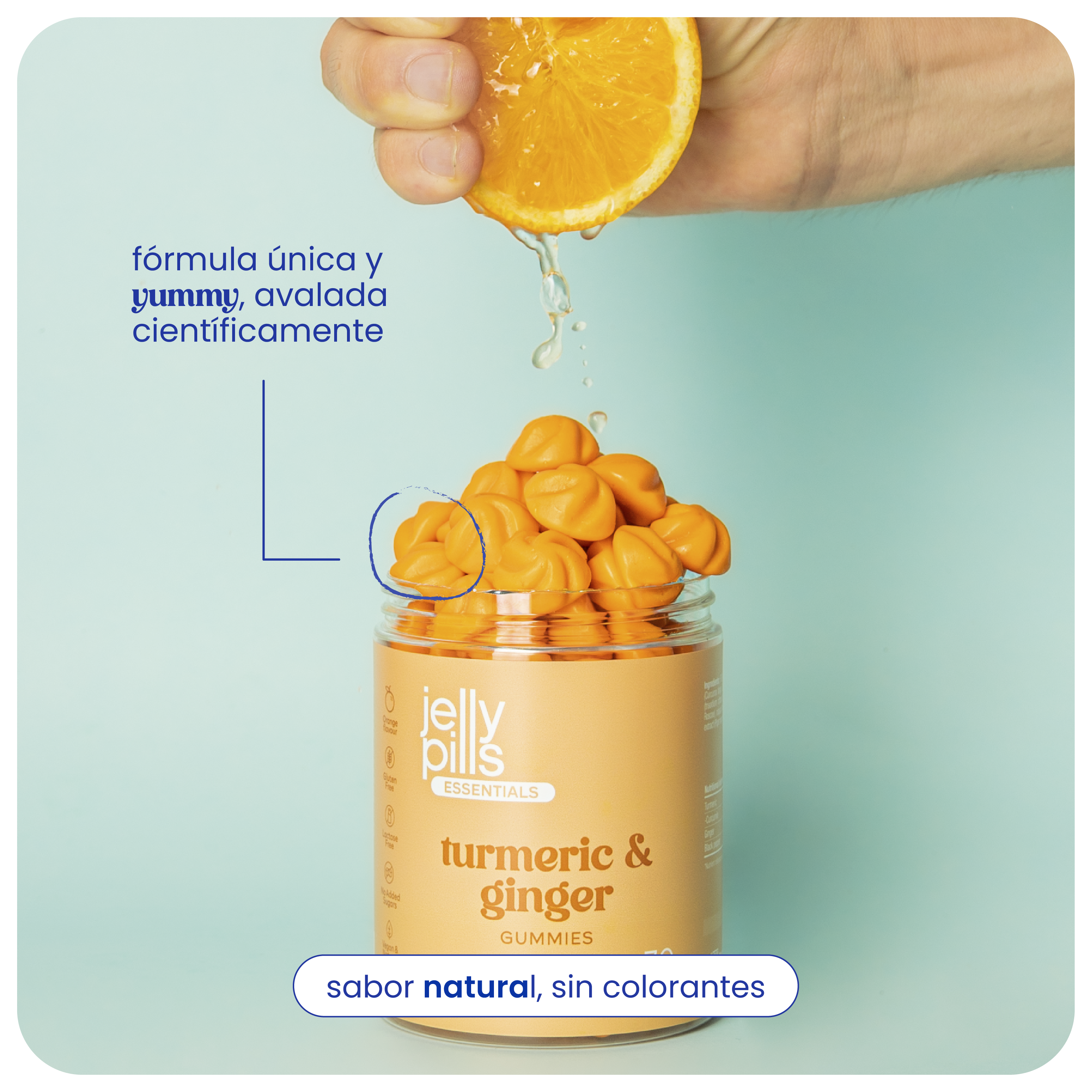 gominolas de cúrcuma y jengibre