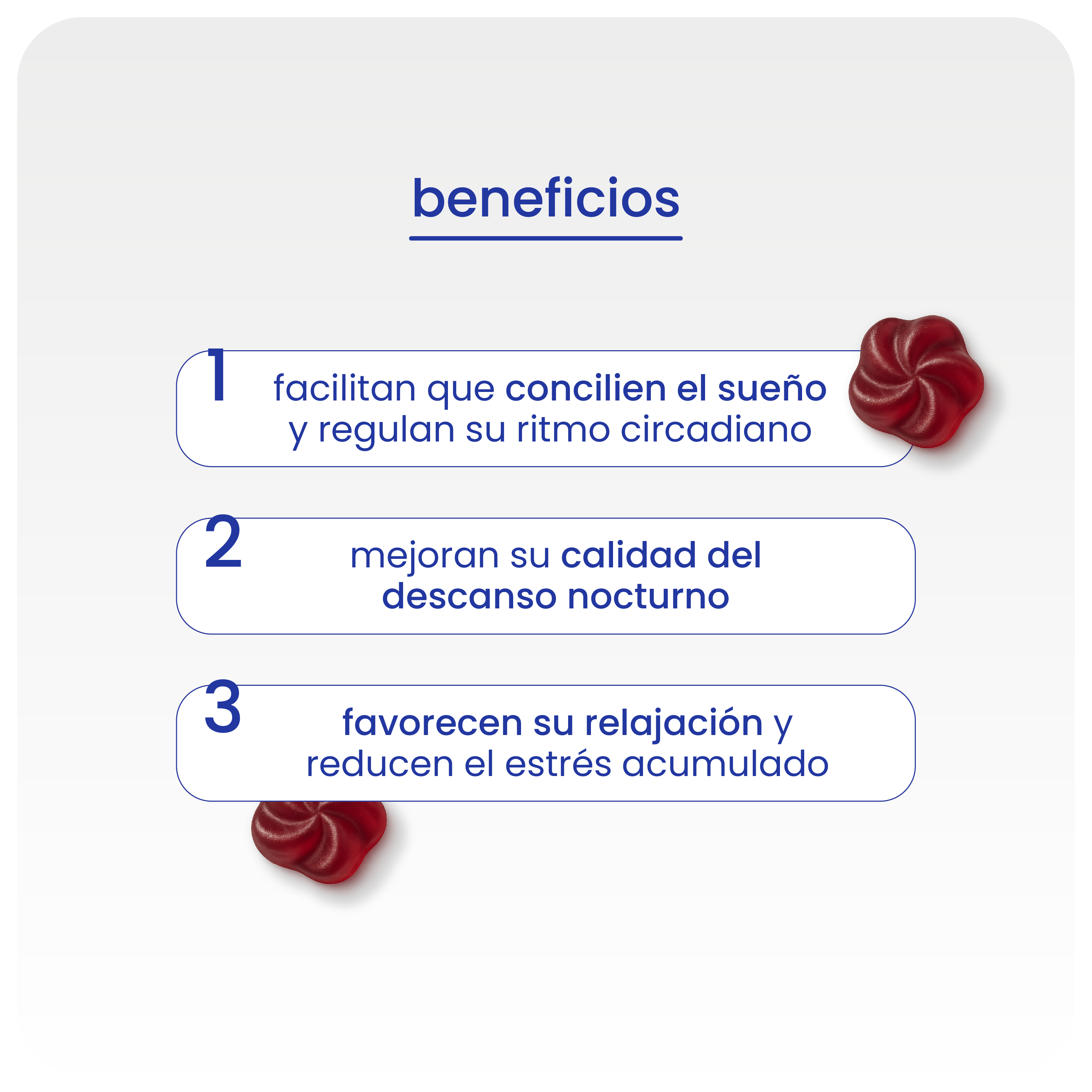 gominolas para el descanso infantil
