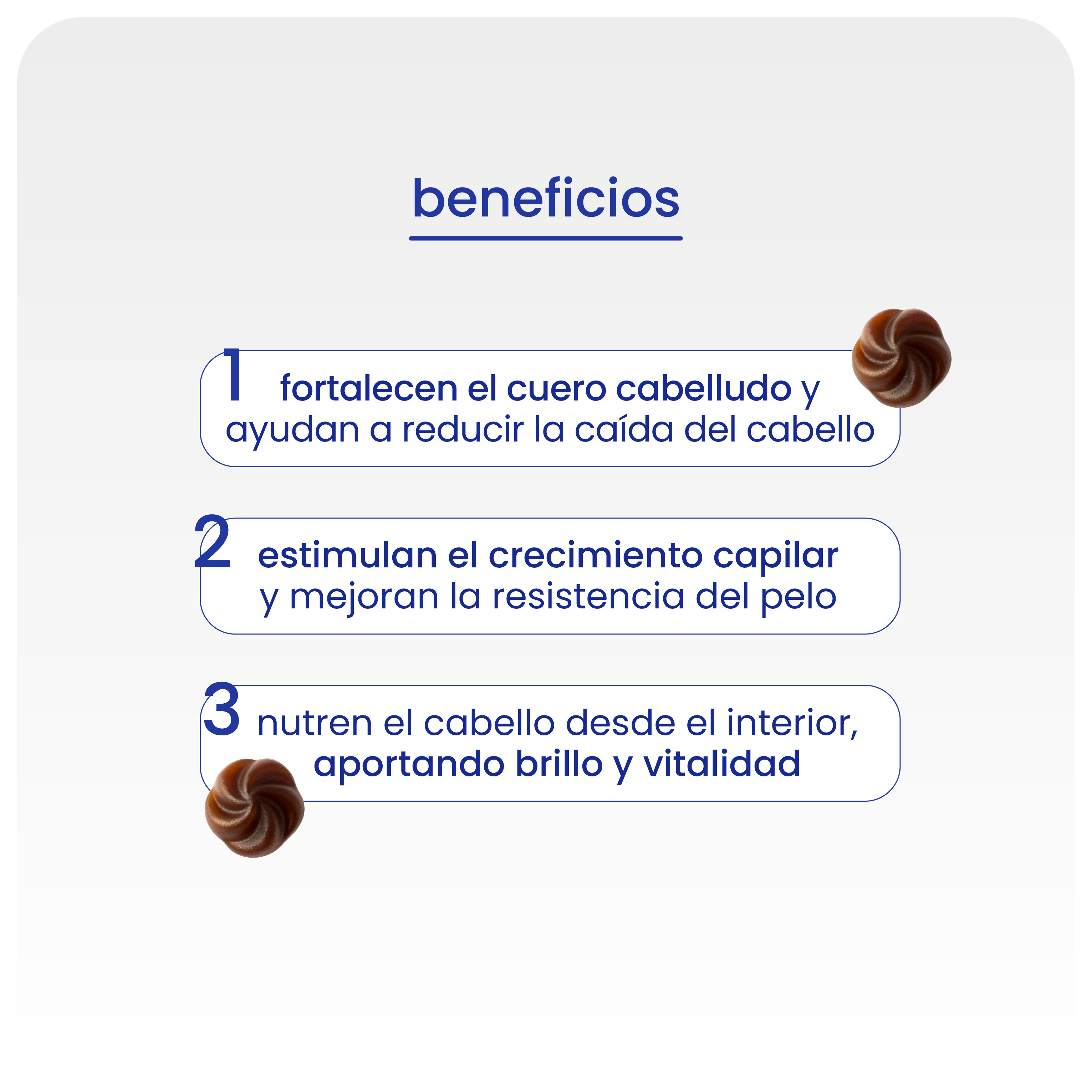 gominolas anticaída para la densidad capilar