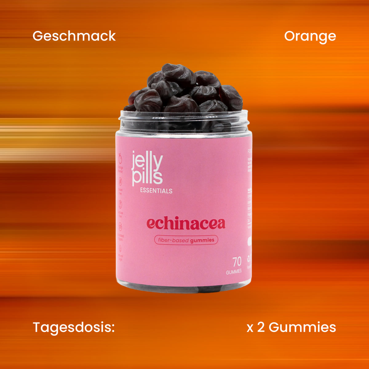 Geschmack und Tagesdosis der Echinacea-Gummies [de]