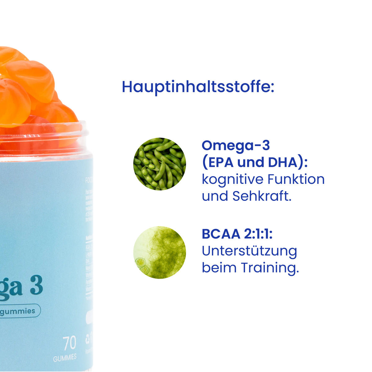 Wichtigste Wirkstoffe der Omega-3-Gummies [de]