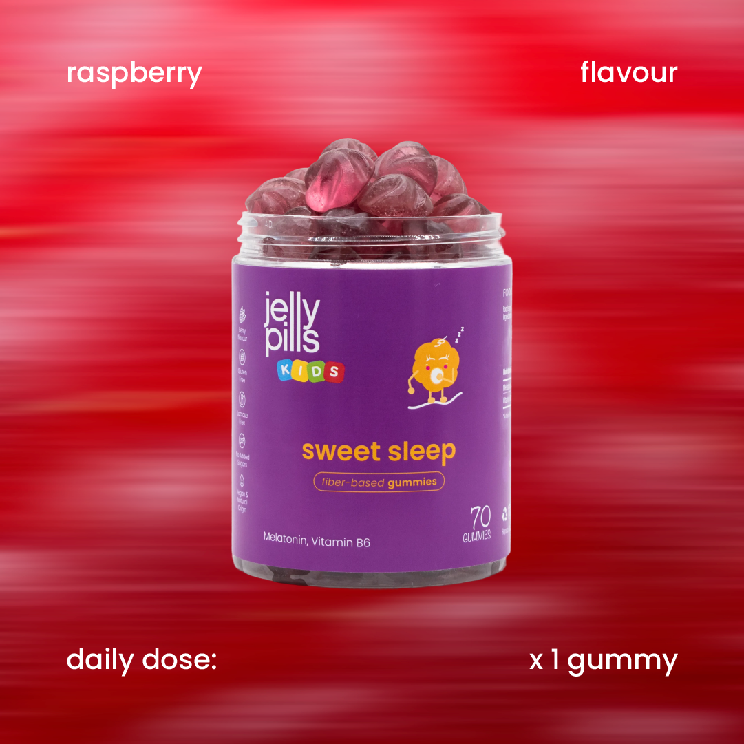 Flavour and daily dose of sleep gummies for kids [en]