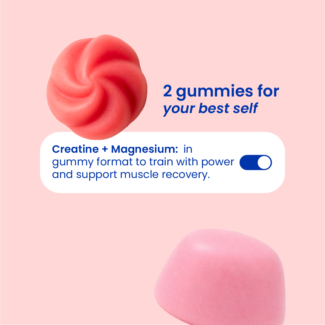 Strength and recovery pack gummies close-up [en]