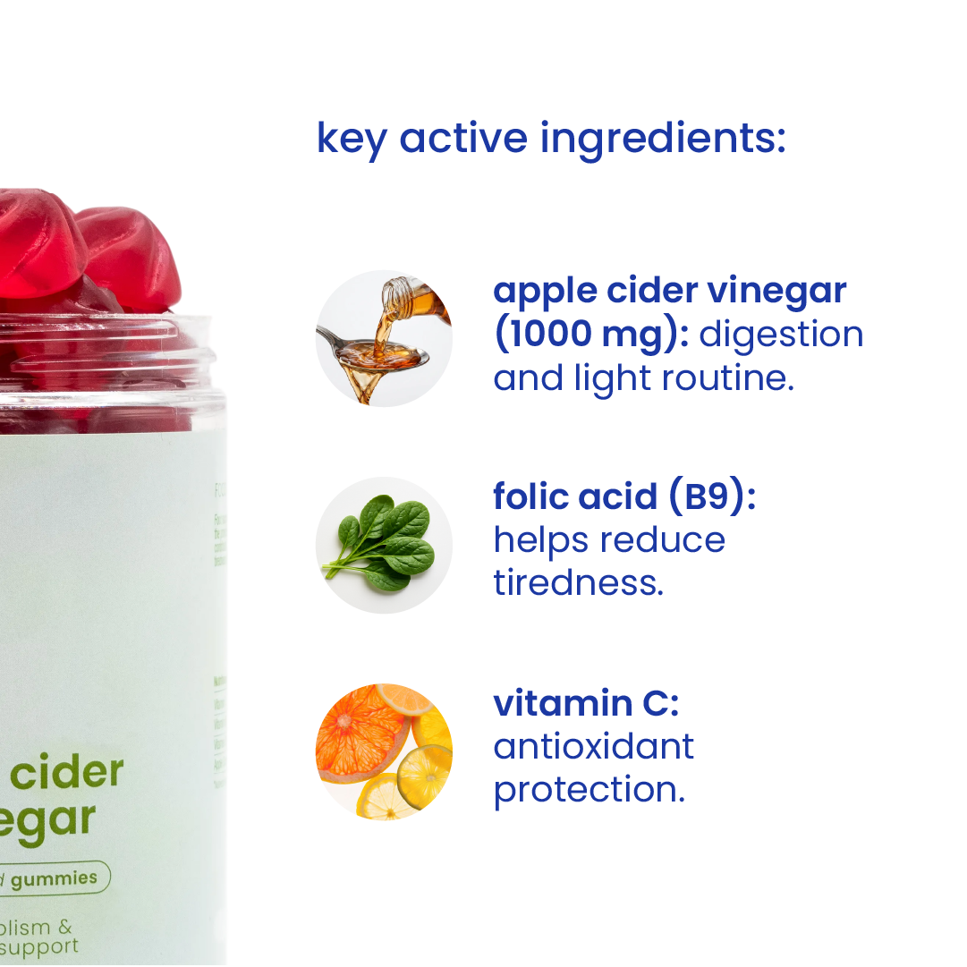 Key active ingredients of apple cider vinegar gummies [en]