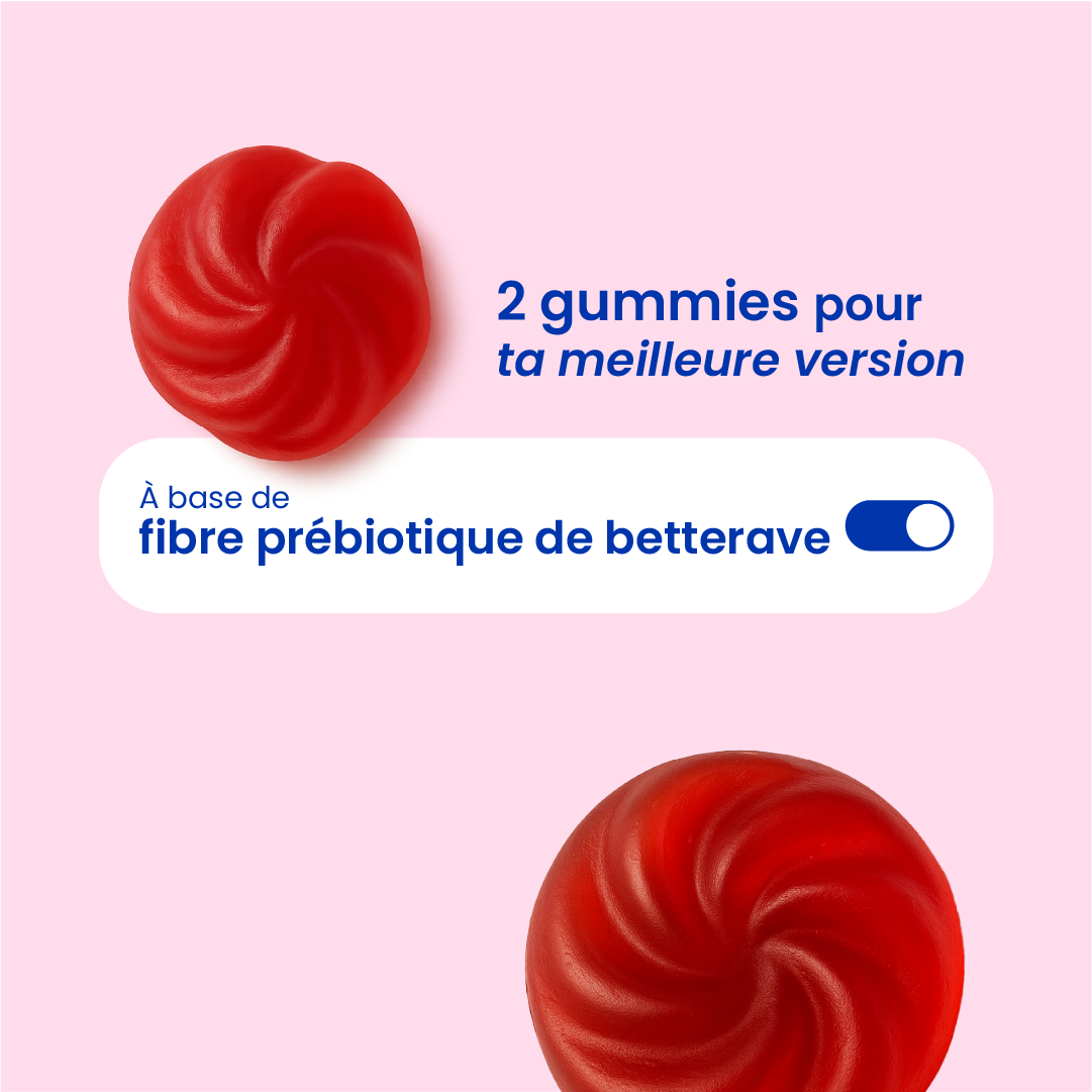 Gummies du pack cheveux, peau et ongles en gros plan [fr]
