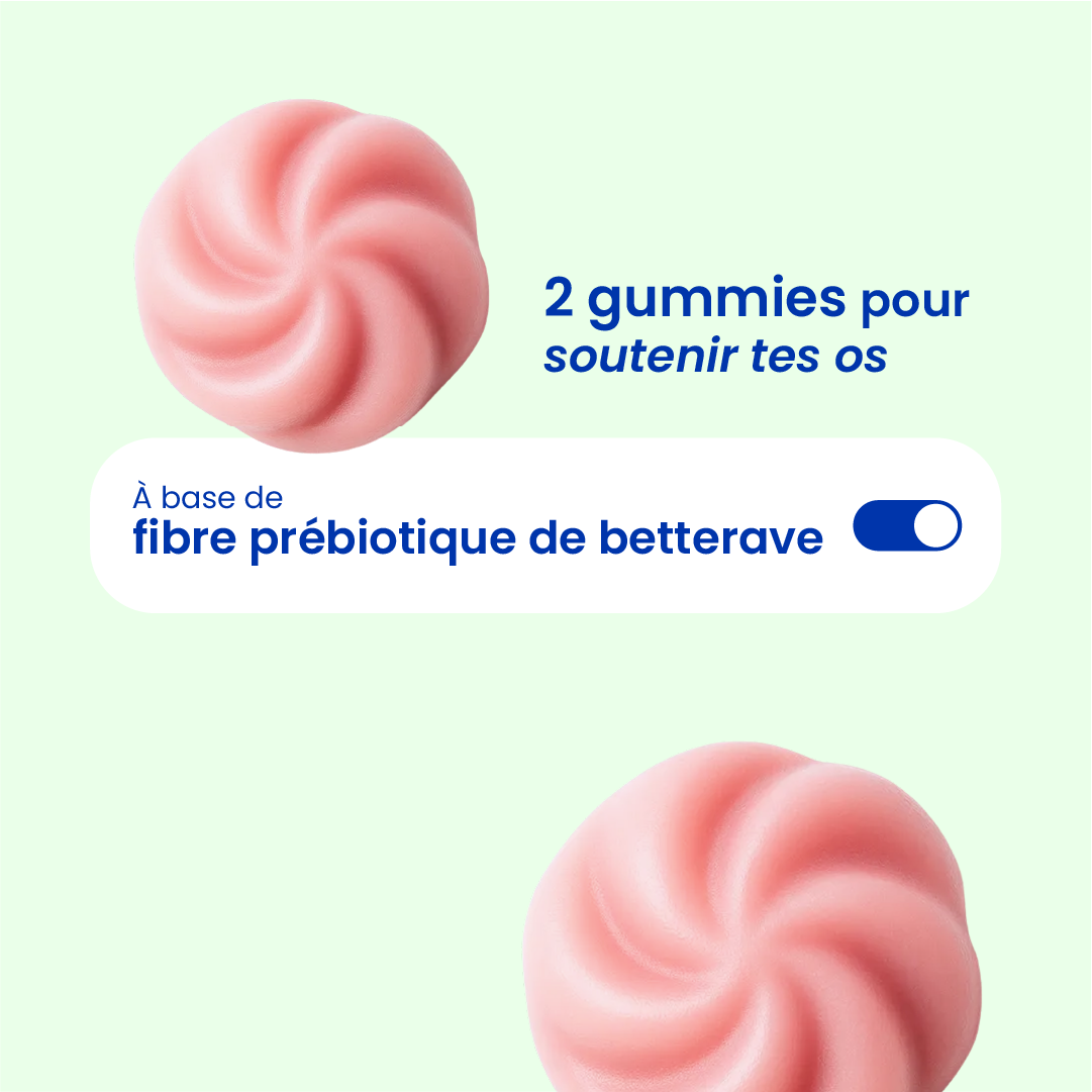 Gummies au calcium en gros plan [fr]