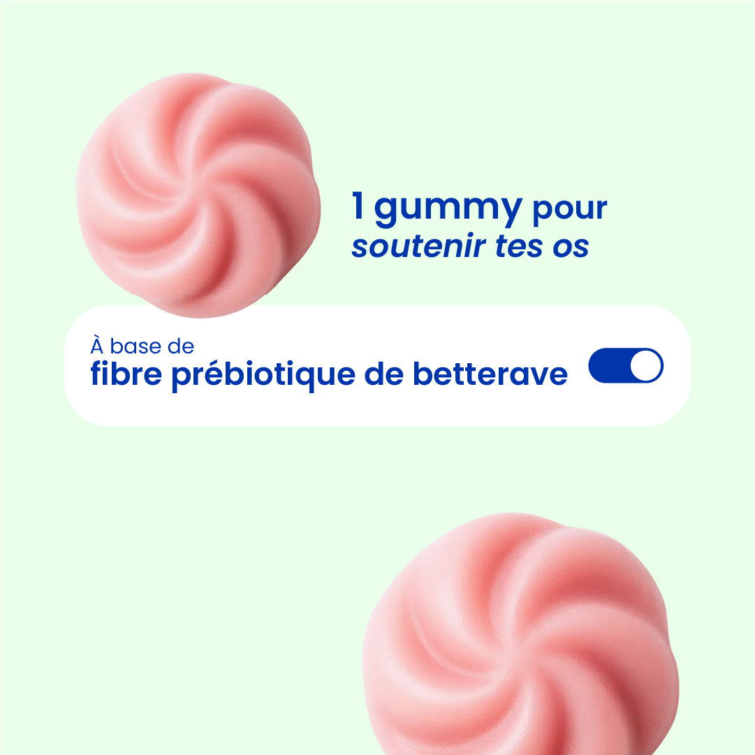 Gummies au calcium pour enfants en gros plan [fr]
