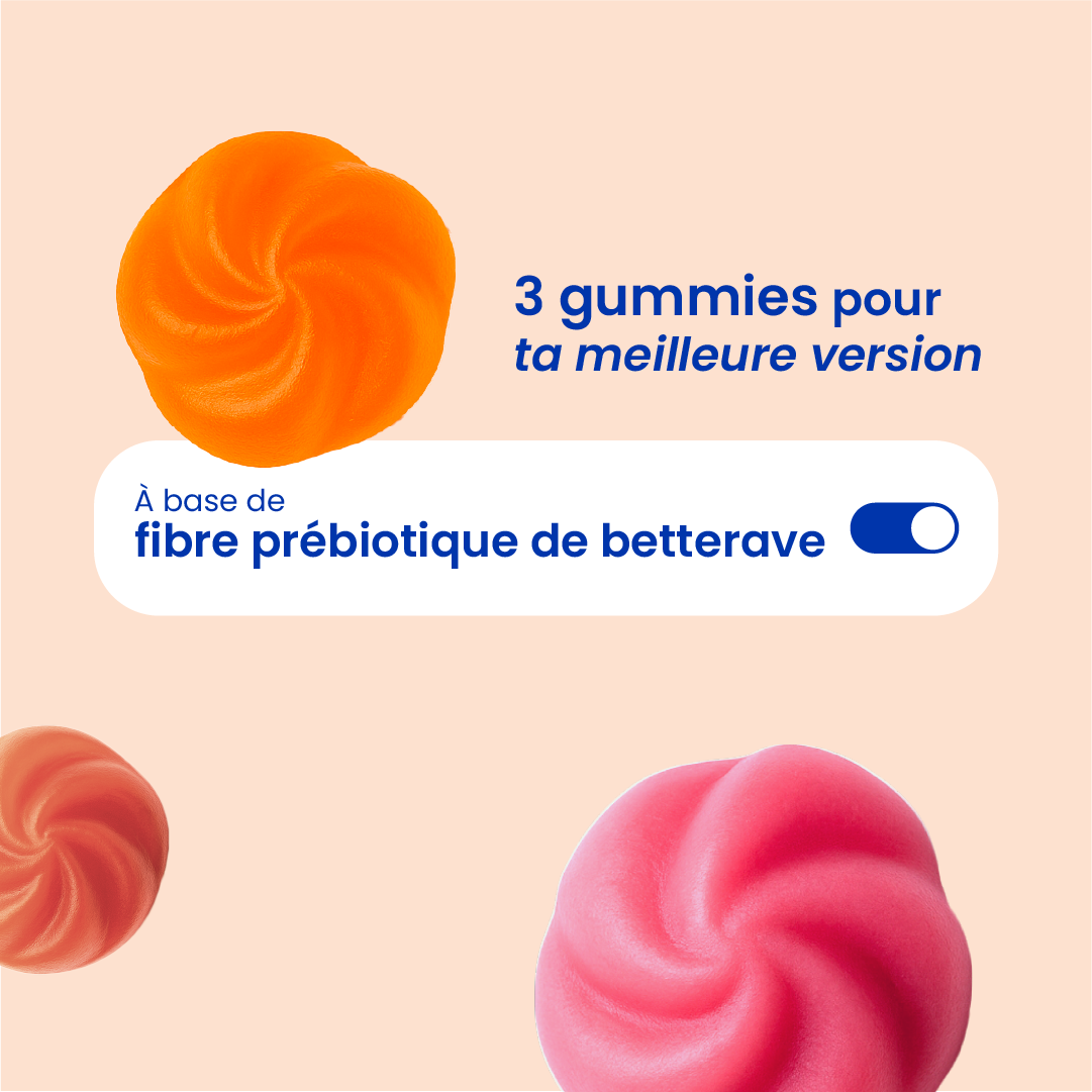 Gummies du pack énergie et concentration en gros plan [fr]