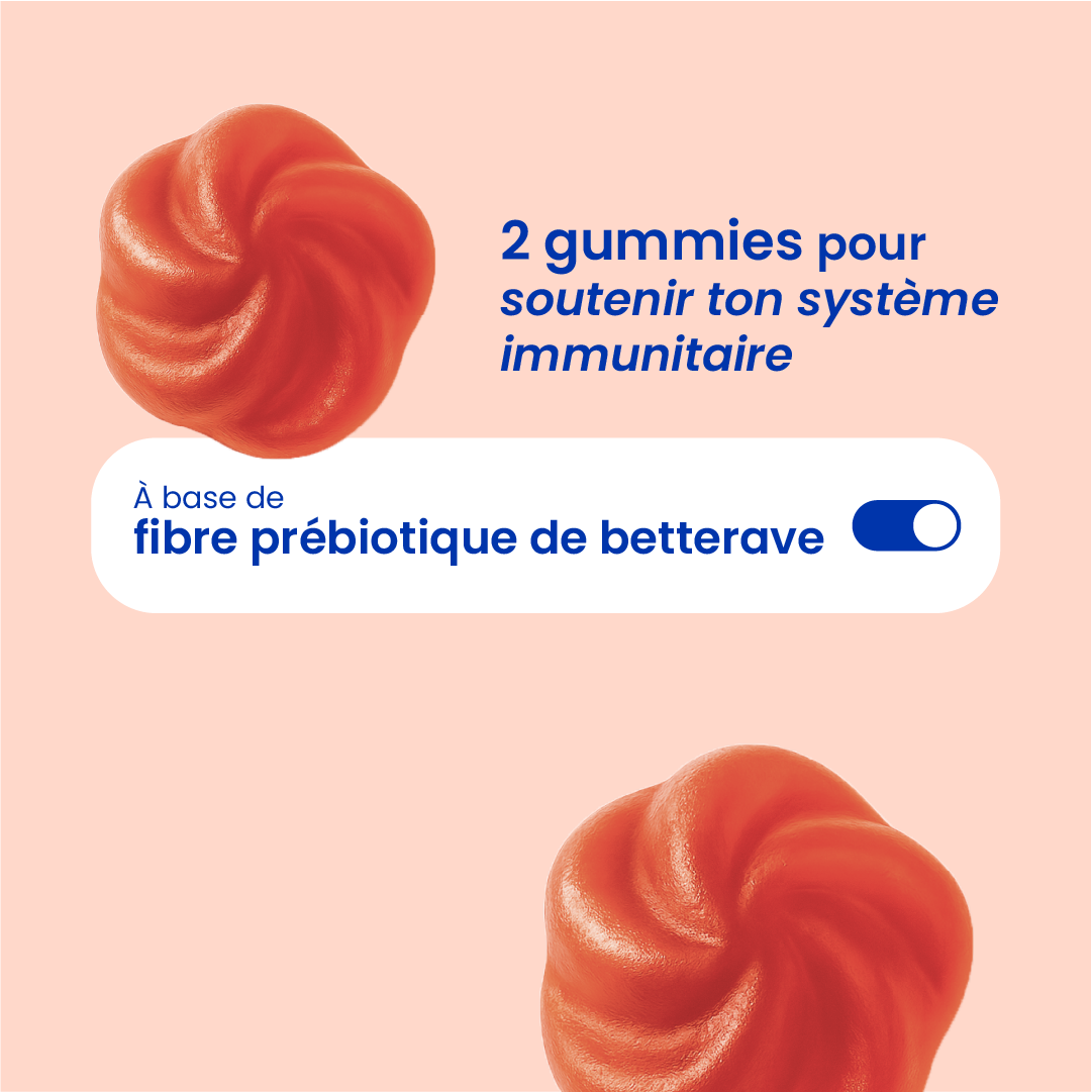Gummies pour l'immunité en gros plan [fr]