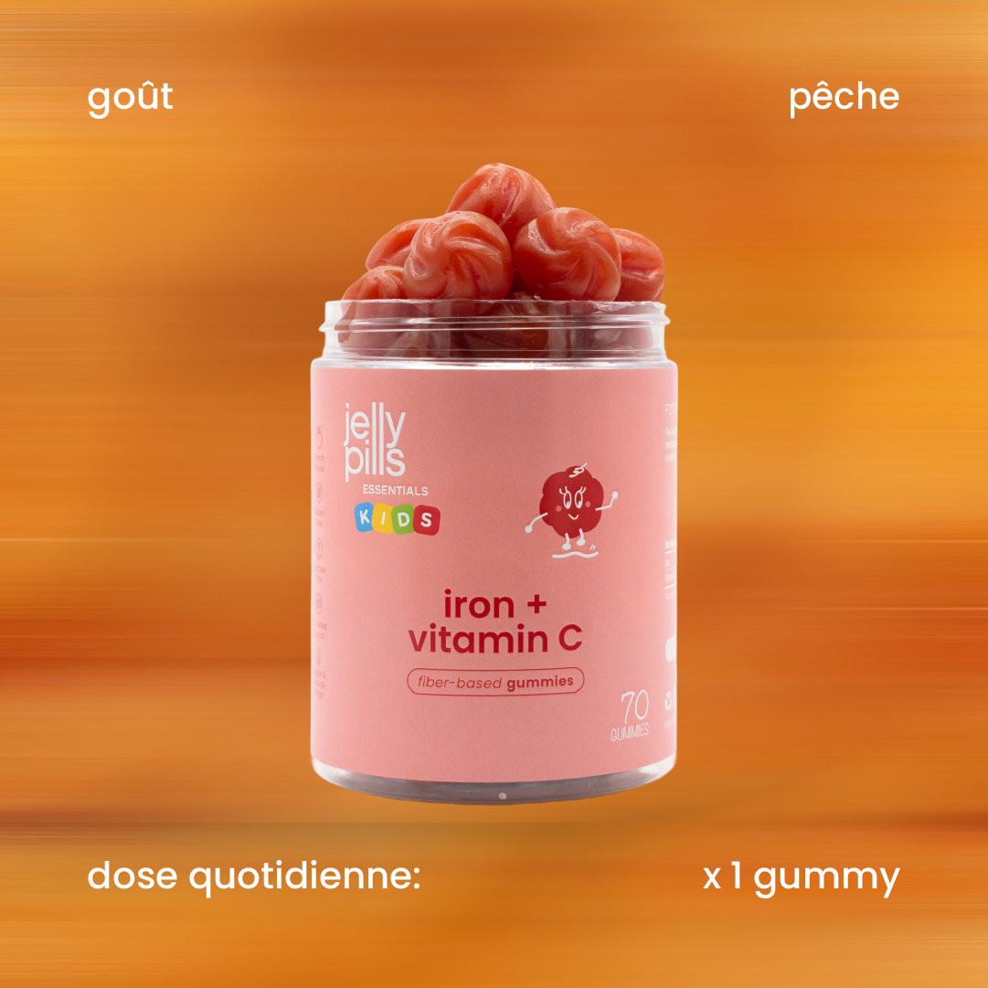 Saveur et dose quotidienne des gummies au fer pour enfants [fr]