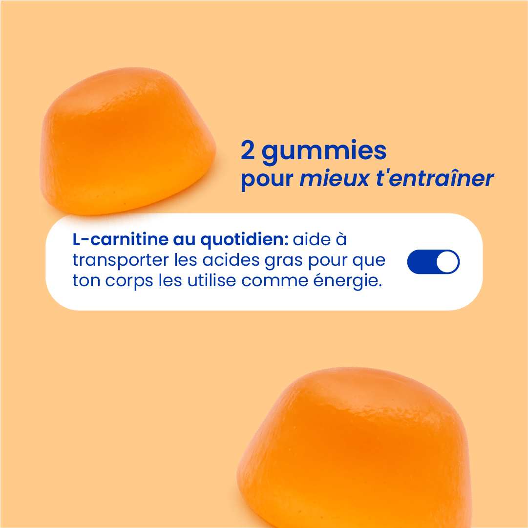 Gummies à la L-carnitine en gros plan [fr]
