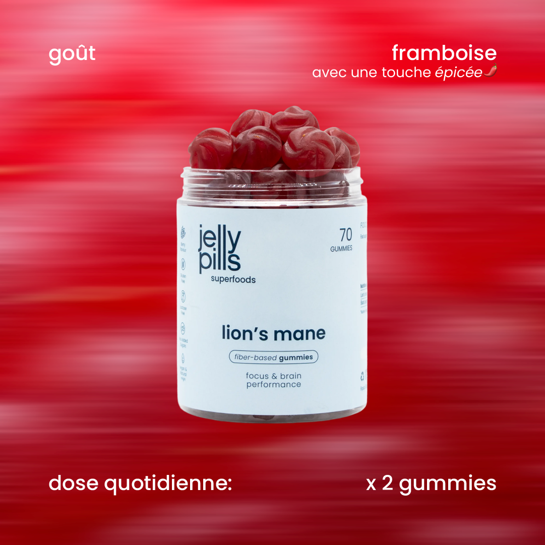Saveur et dose quotidienne des gummies crinière de lion [fr]