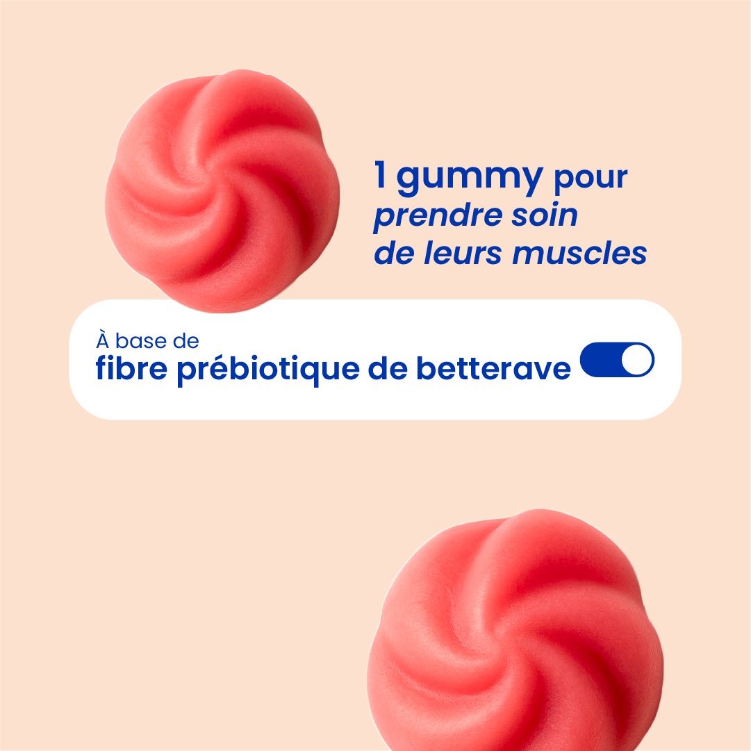 Gummies au magnésium pour enfants en gros plan [fr]