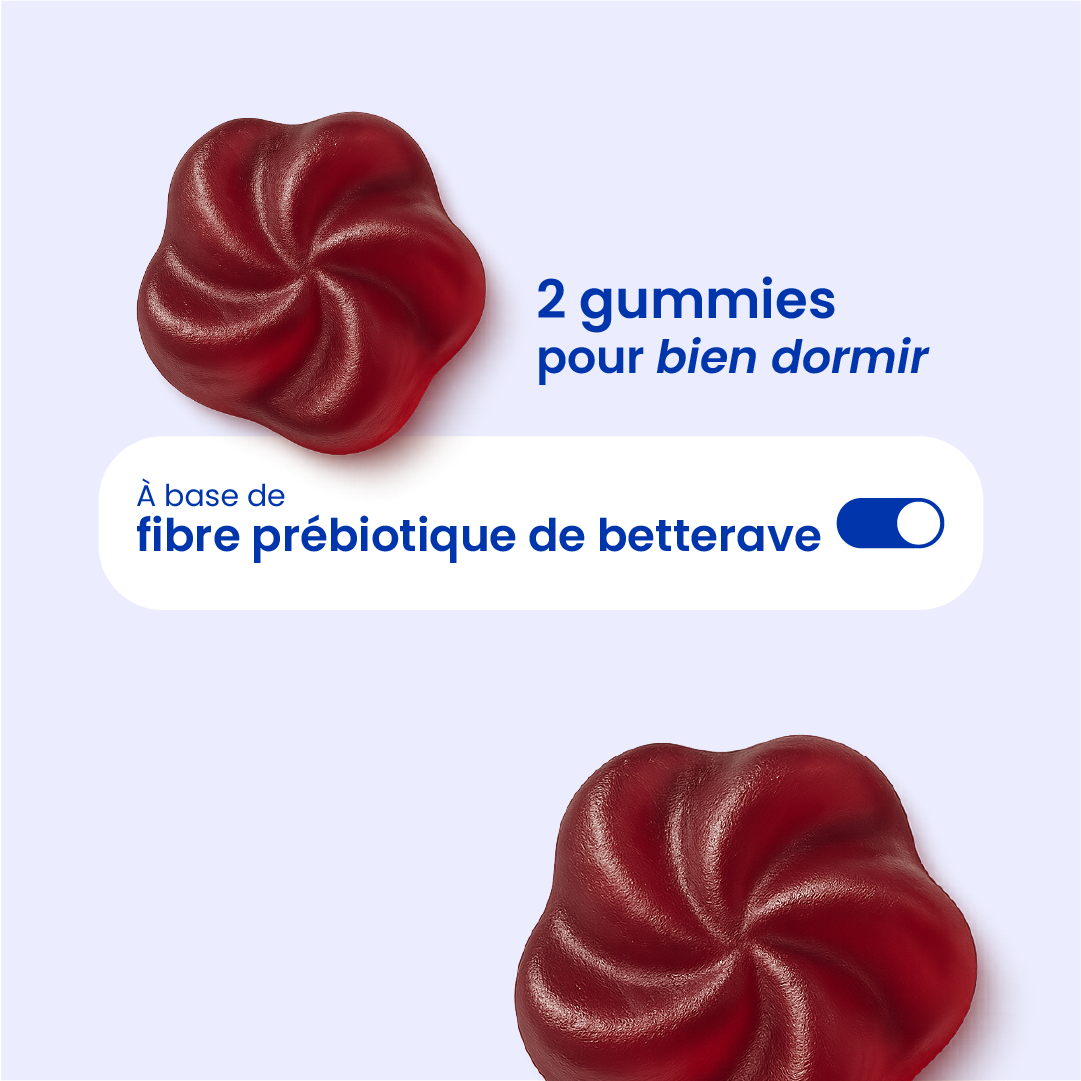 Gummies à la mélatonine en gros plan [fr]