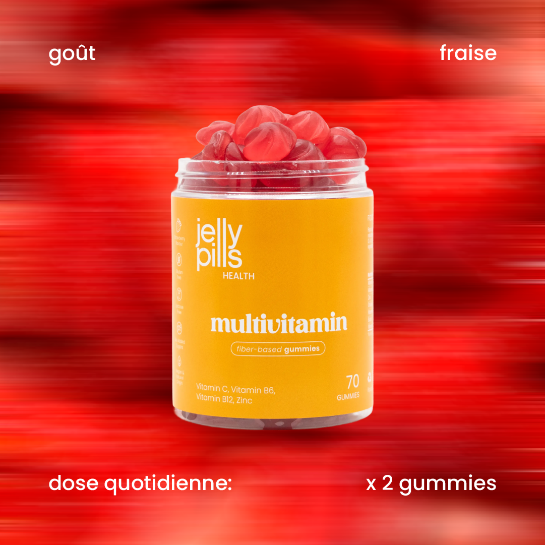 Saveur et dose quotidienne des gummies multivitamines [fr]