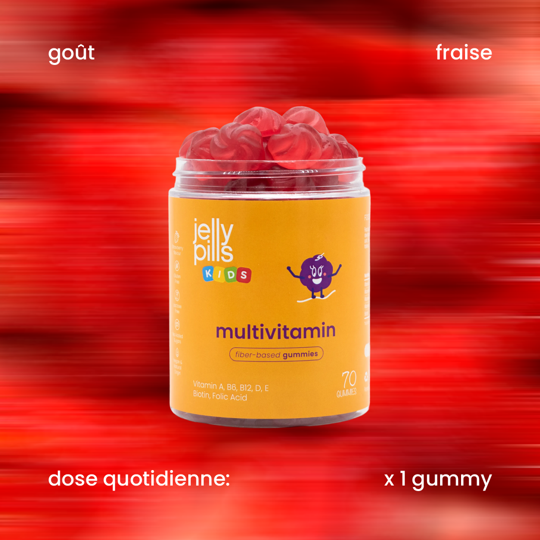 Saveur et dose quotidienne des gummies multivitamines pour enfants [fr]