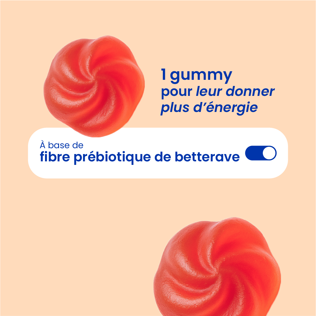 Gummies multivitamines pour enfants en gros plan [fr]
