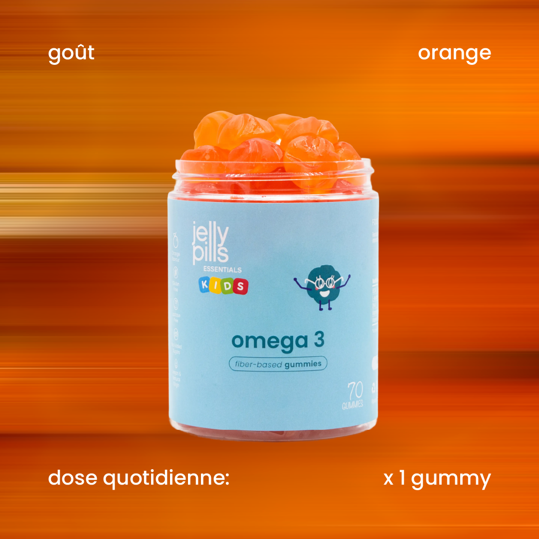 Saveur et dose quotidienne des gummies oméga 3 pour enfants [fr]