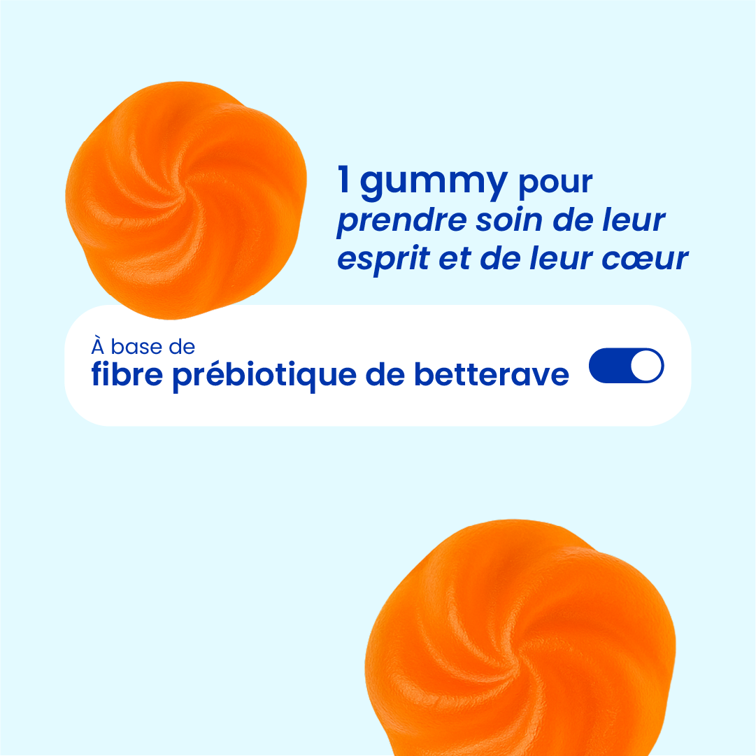 Gummies oméga 3 pour enfants en gros plan [fr]