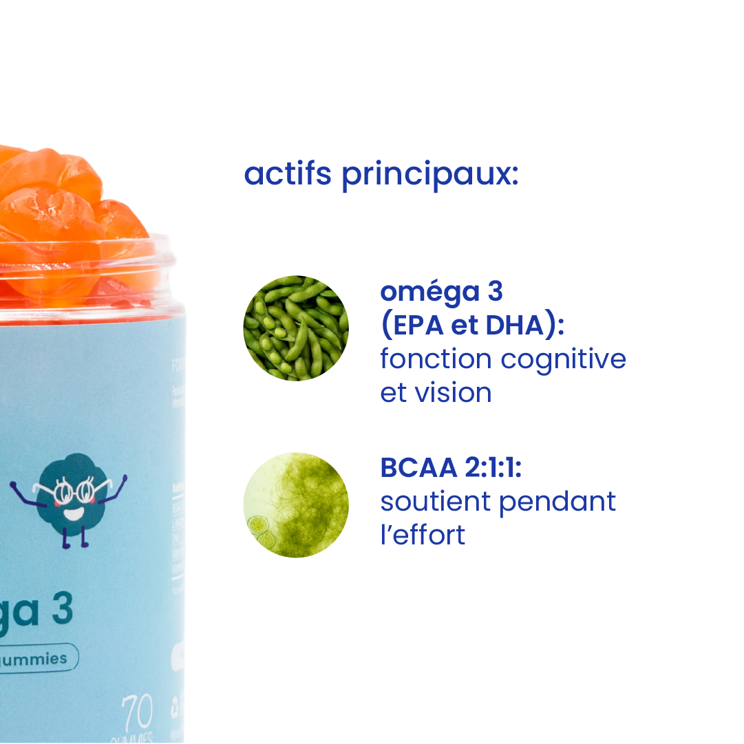 Principaux actifs des gummies oméga 3 pour enfants [fr]