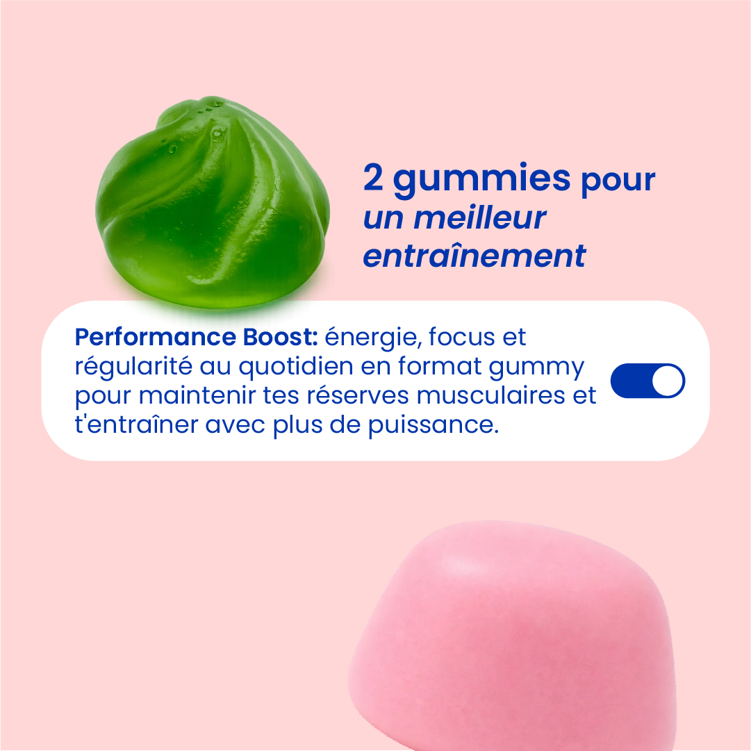 Gummies du pack puissance, énergie et concentration en gros plan [fr]