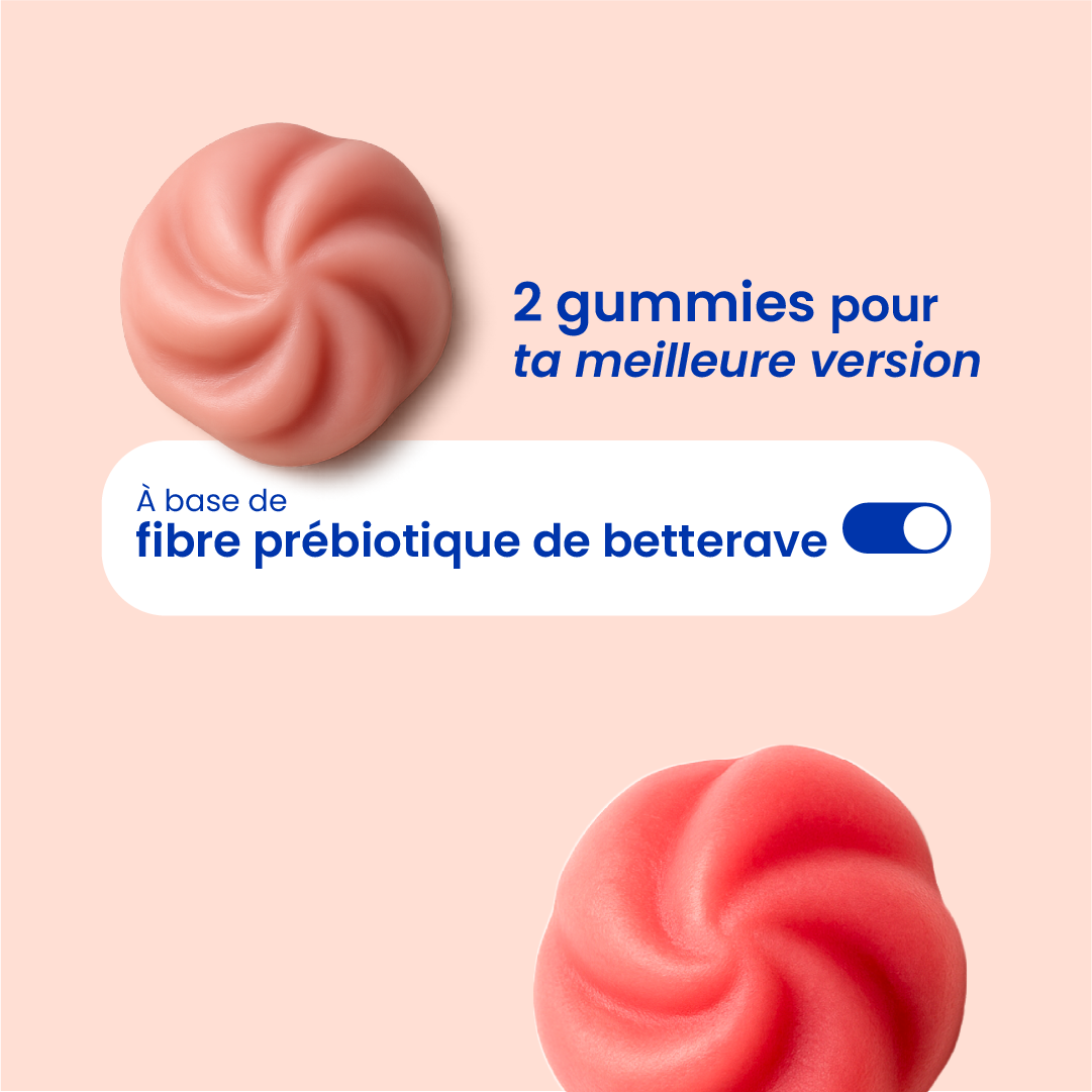 Gummies du pack croissance et énergie enfants en gros plan [fr]