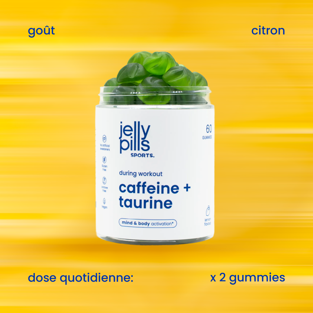 Saveur et dose quotidienne des gummies caféine et taurine [fr]