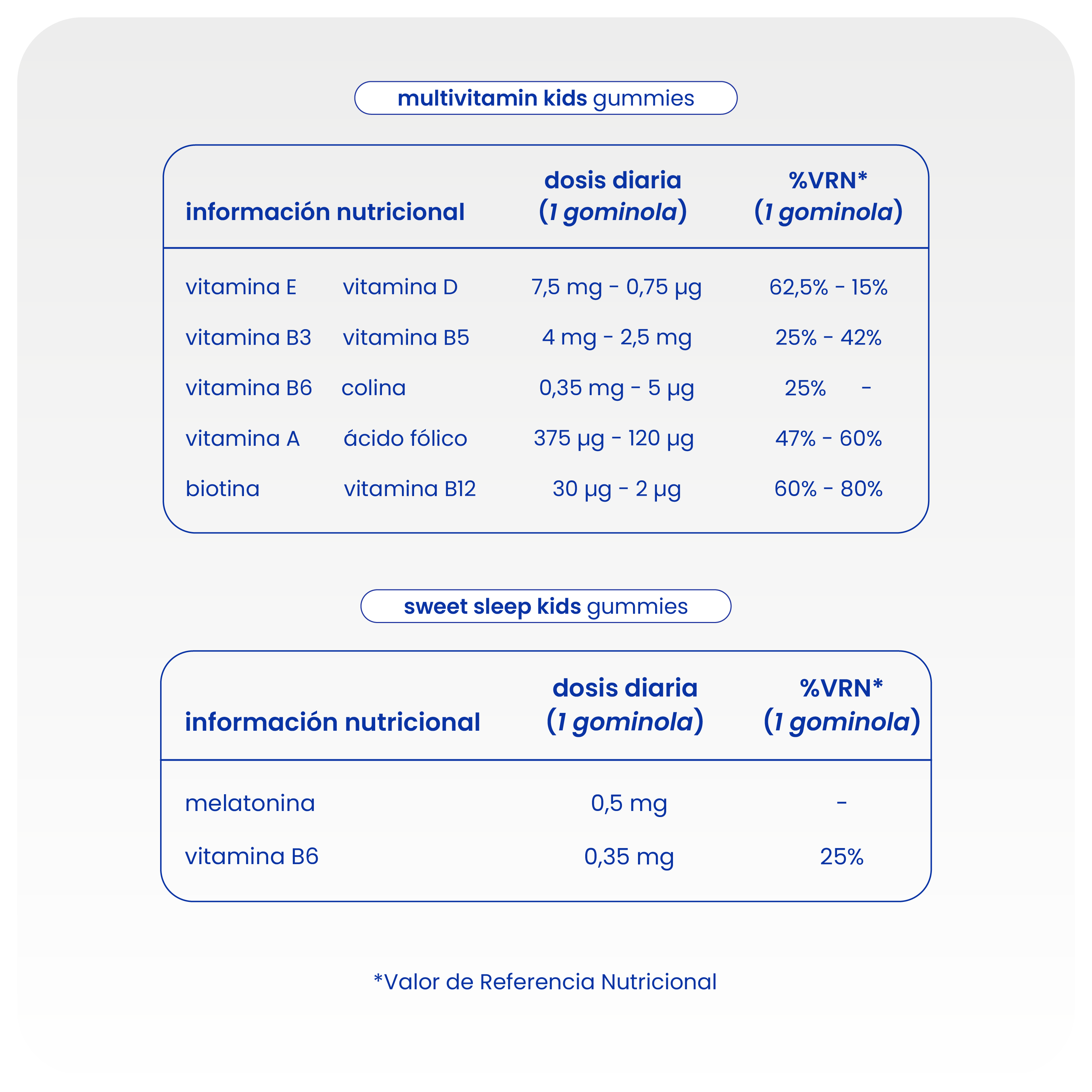 pack para la energía diurna y descanso infantil