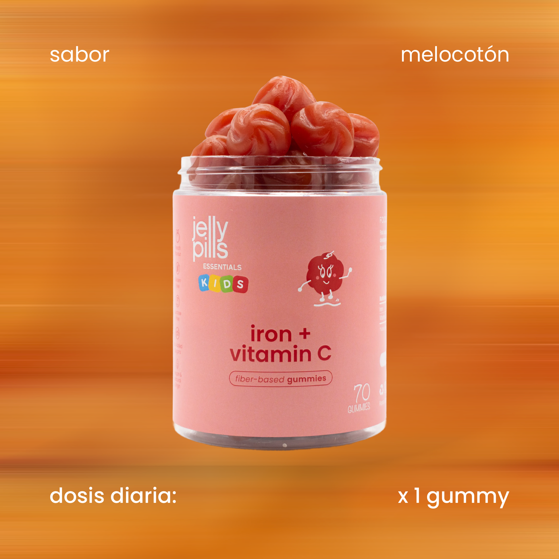 sabor gominolas de hierro y vitamina C para niños