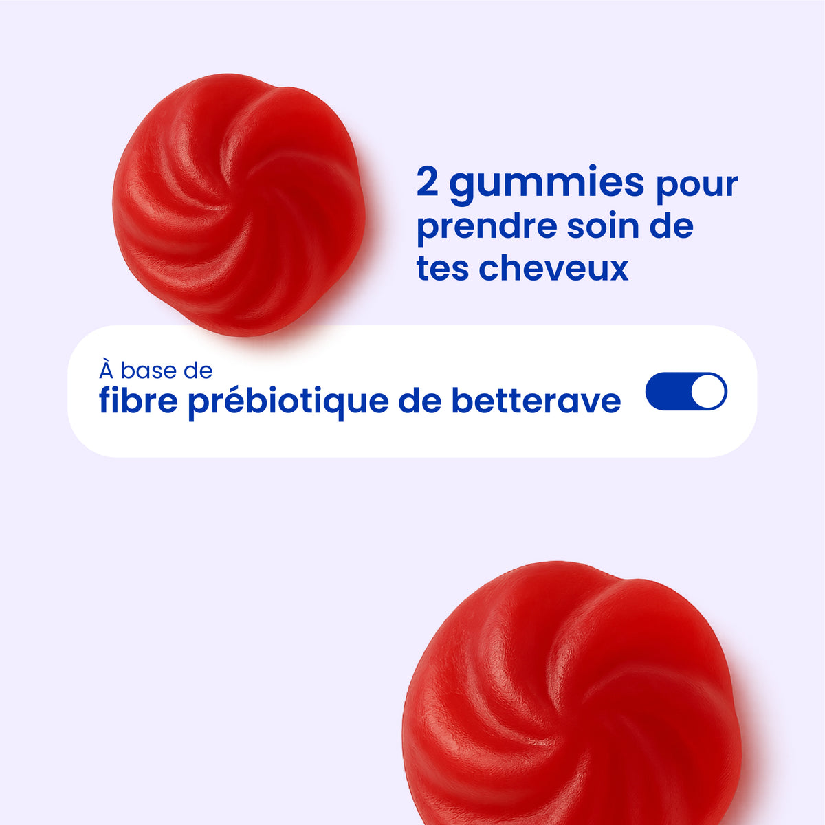 Gummies biotine en gros plan [fr]
