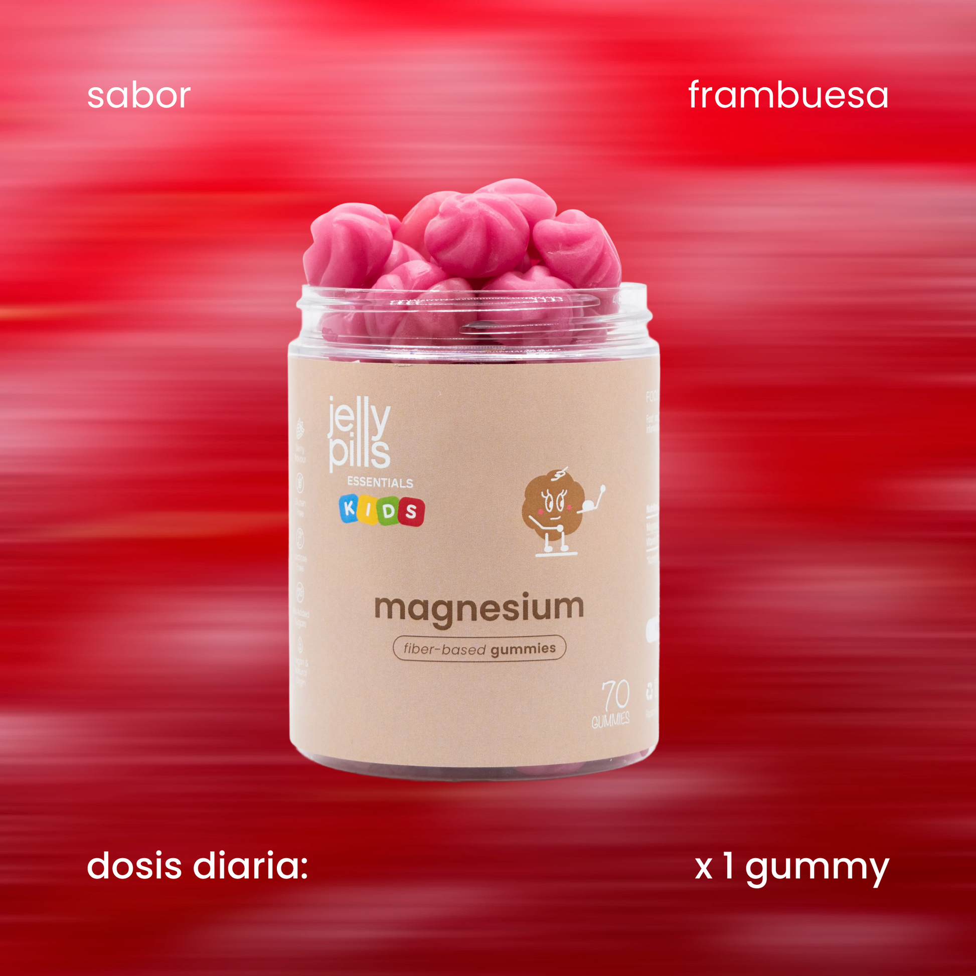 Sabor gominolas infantiles de magnesio