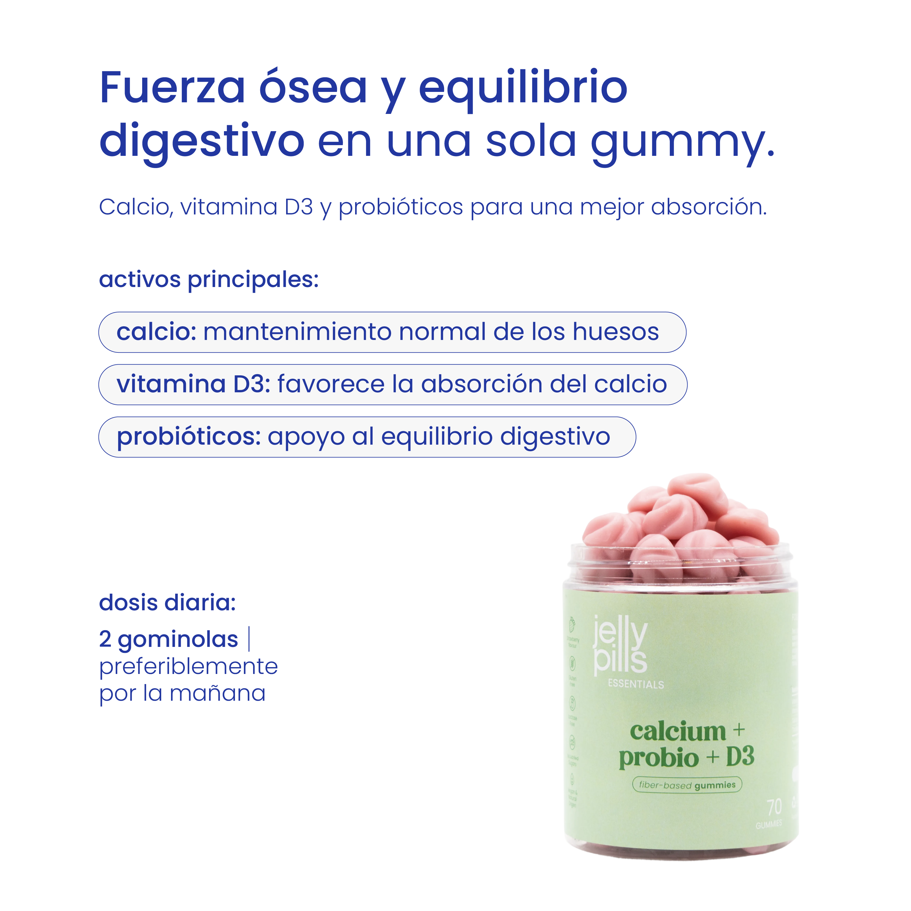 gominolas de calcio con probióticos