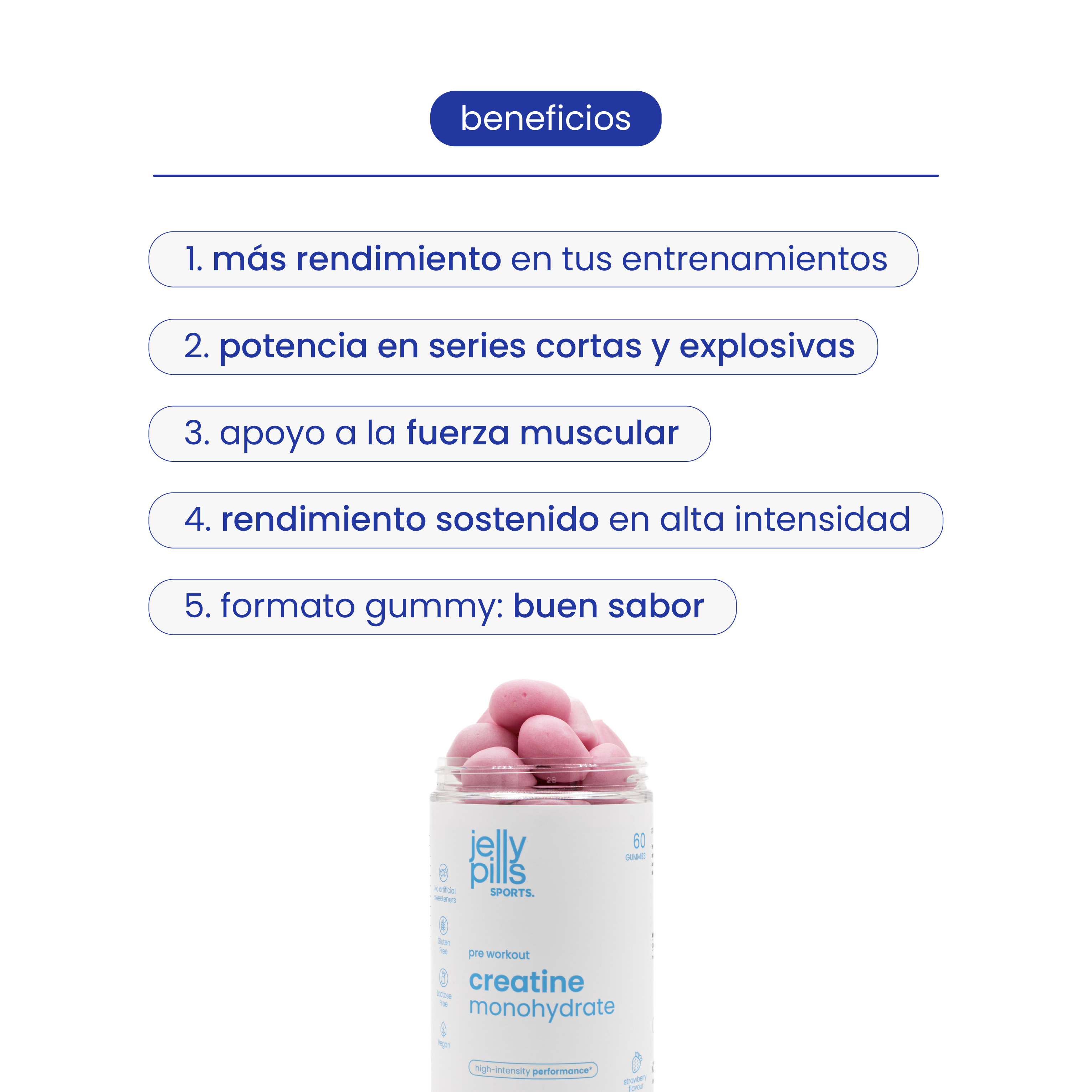 gominolas de creatina monohidratada