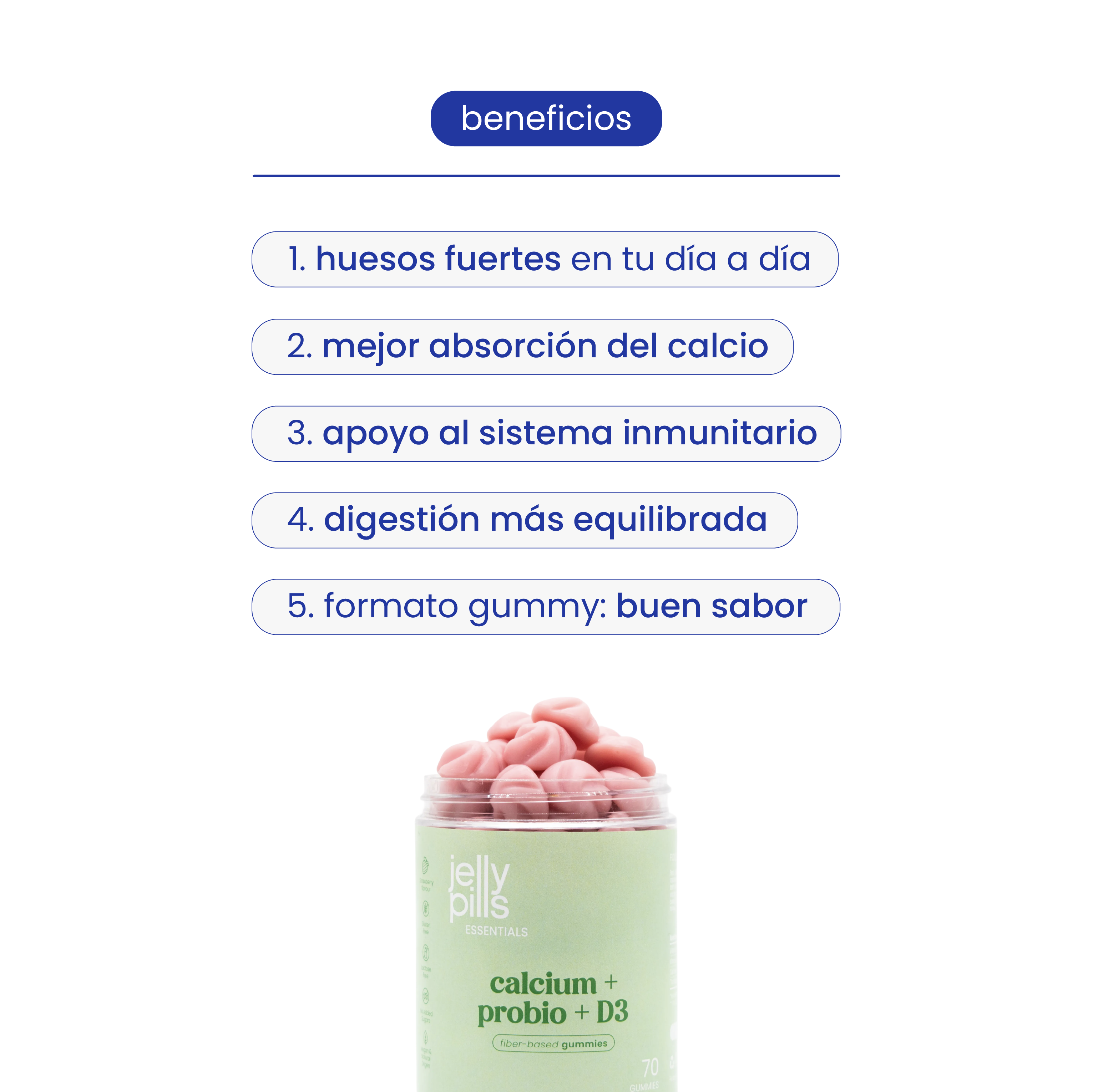 gominolas de calcio con probióticos