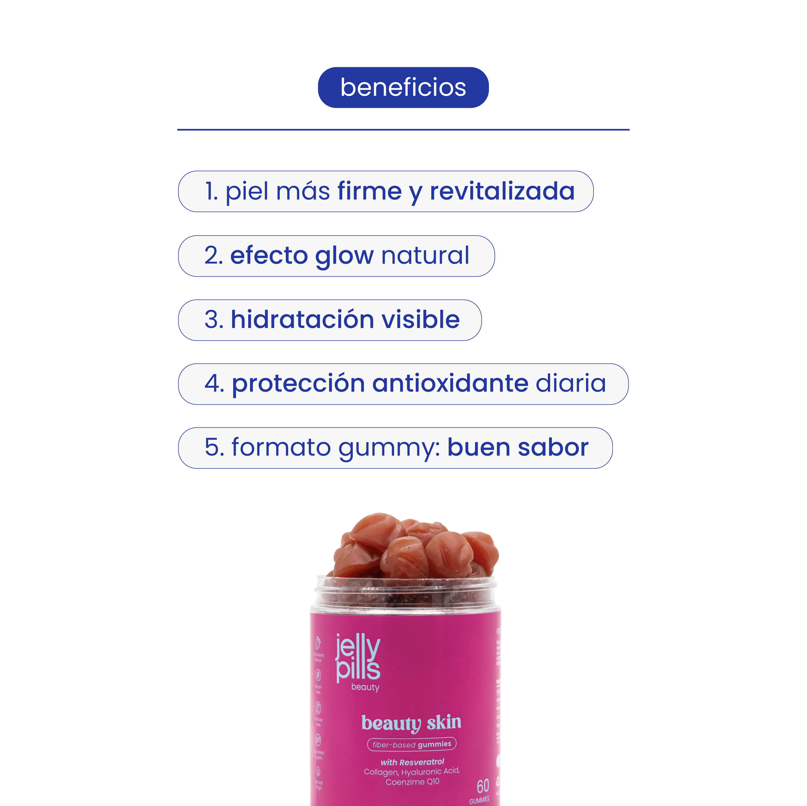 gominolas de colágeno y resveratrol