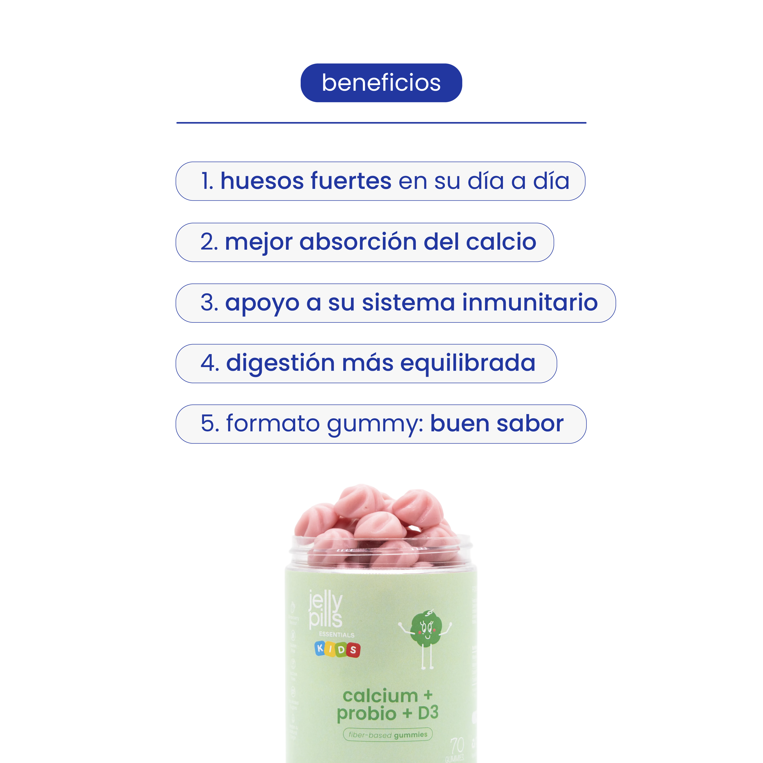 gominolas para huesos y dientes fuertes