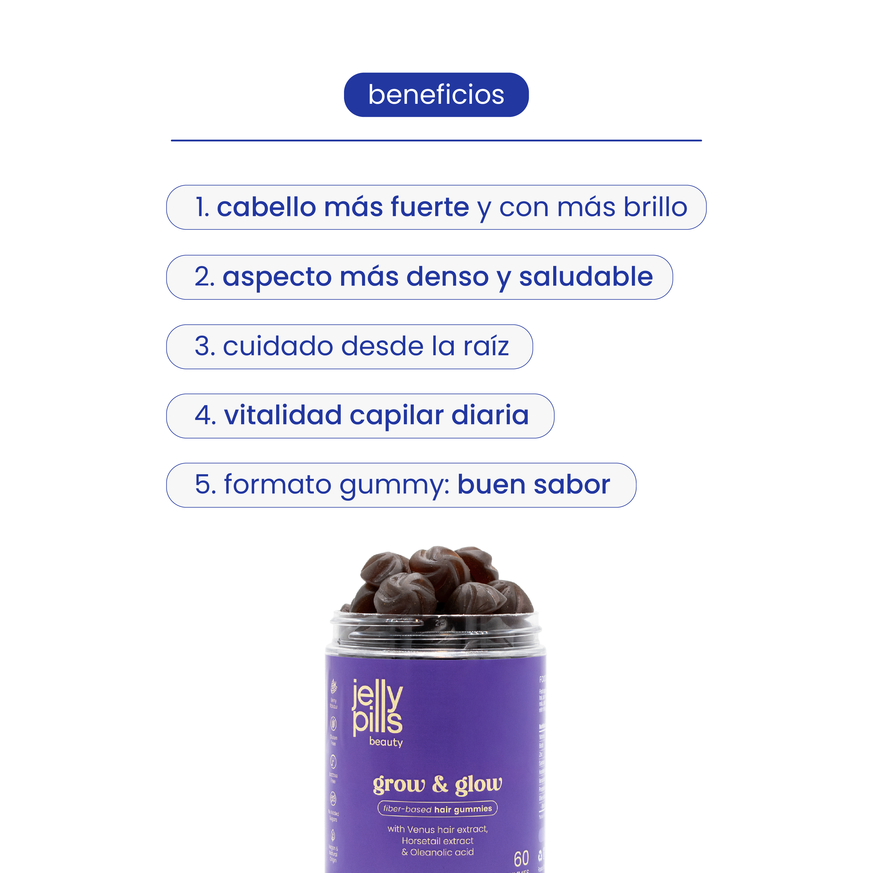 gominolas anticaída para la densidad capilar