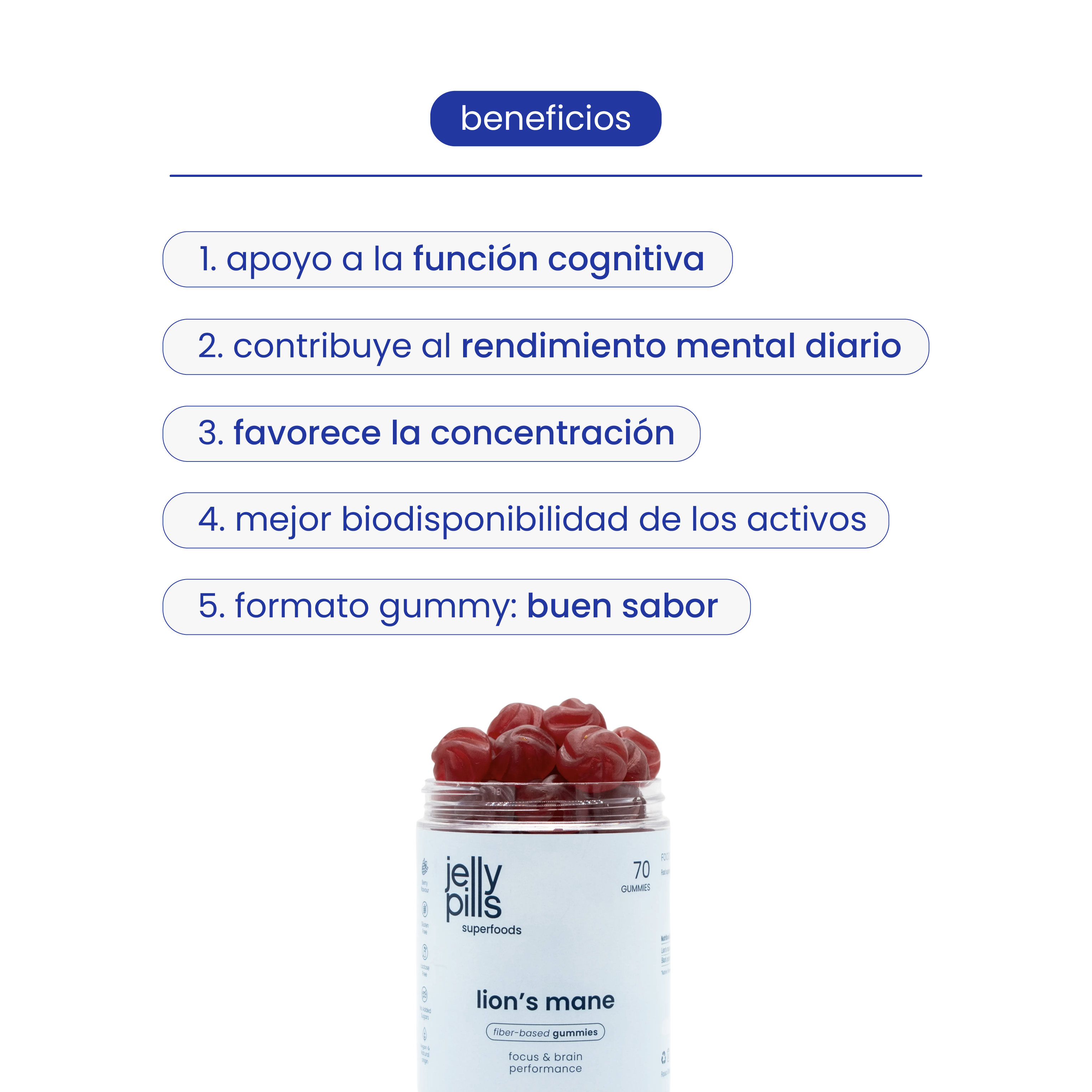 gominolas para la concentración y memoria