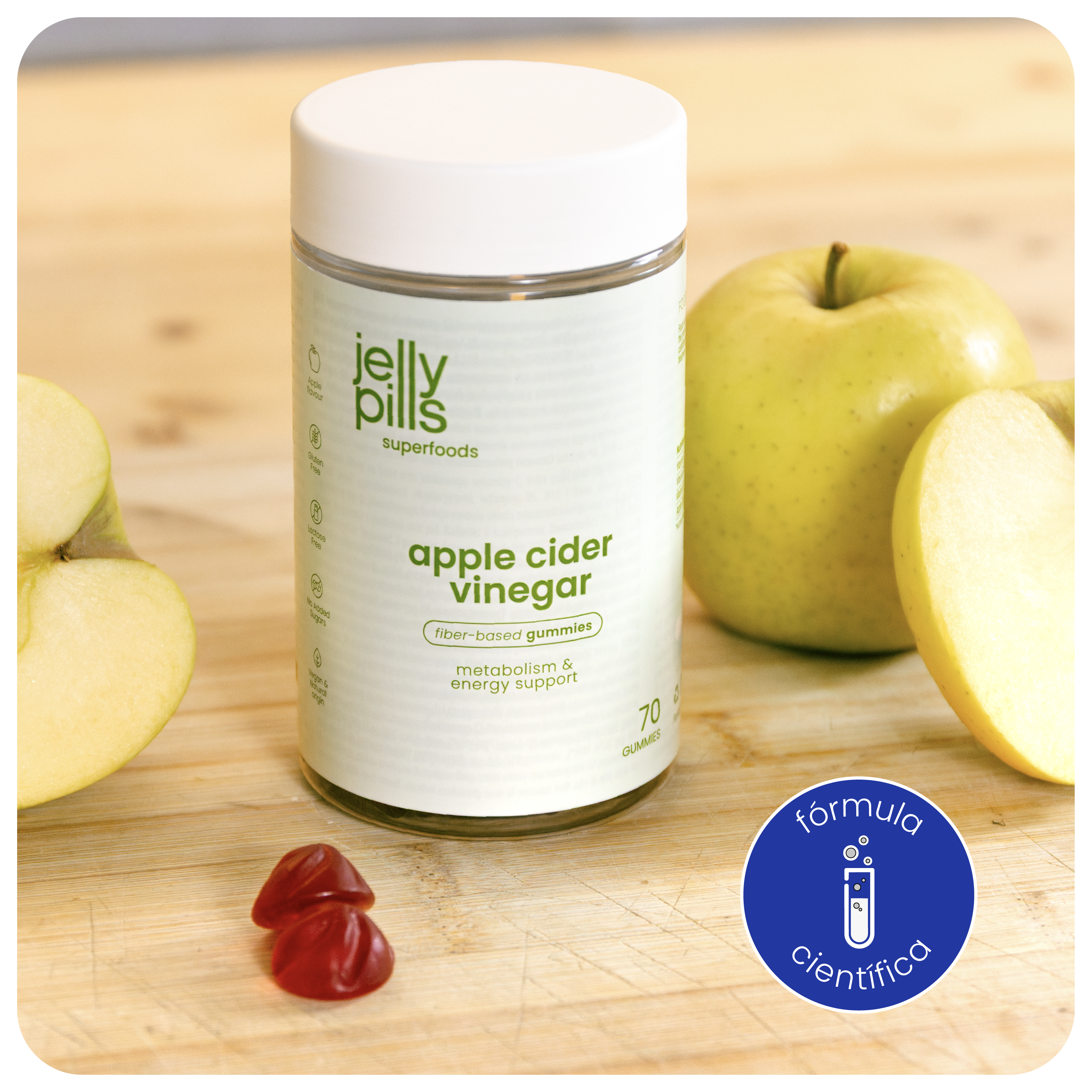 gominolas de vinagre de sidra de manzana