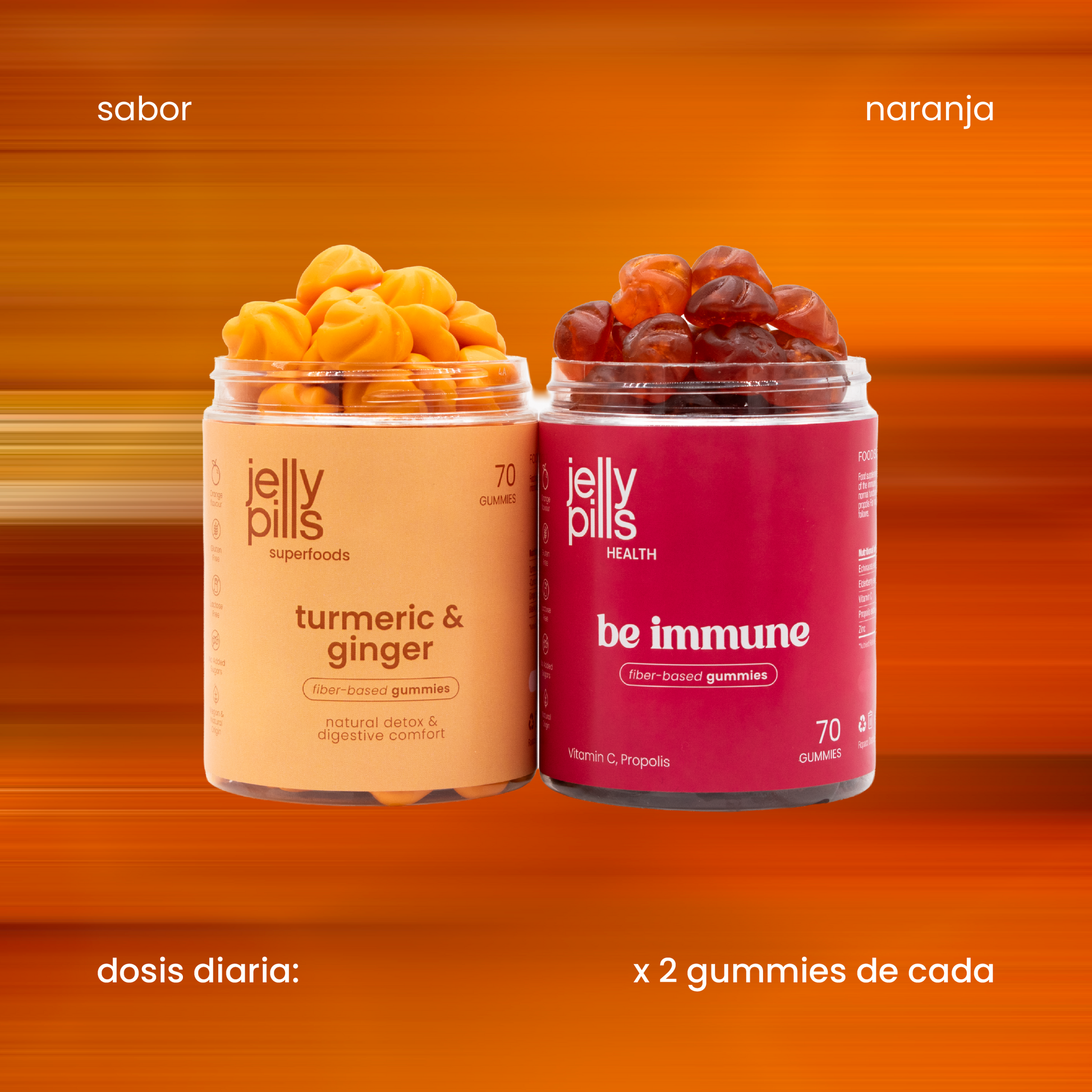 Sabor del pack de gominolas para el refuerzo de las defensas