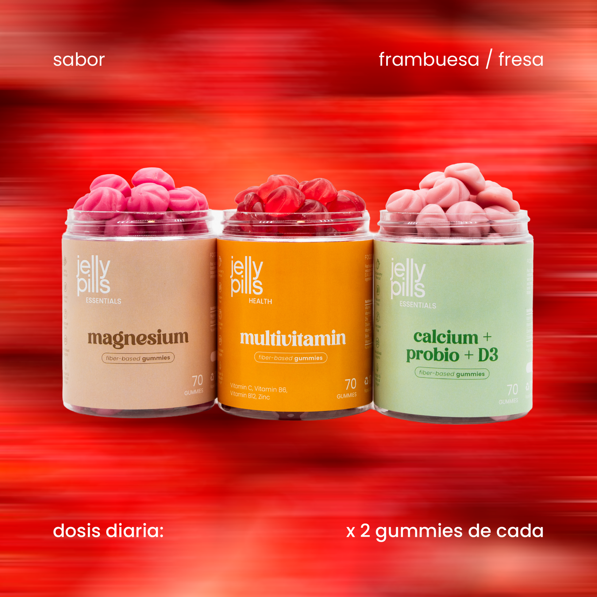 sabores pack gummies rendimiento físico